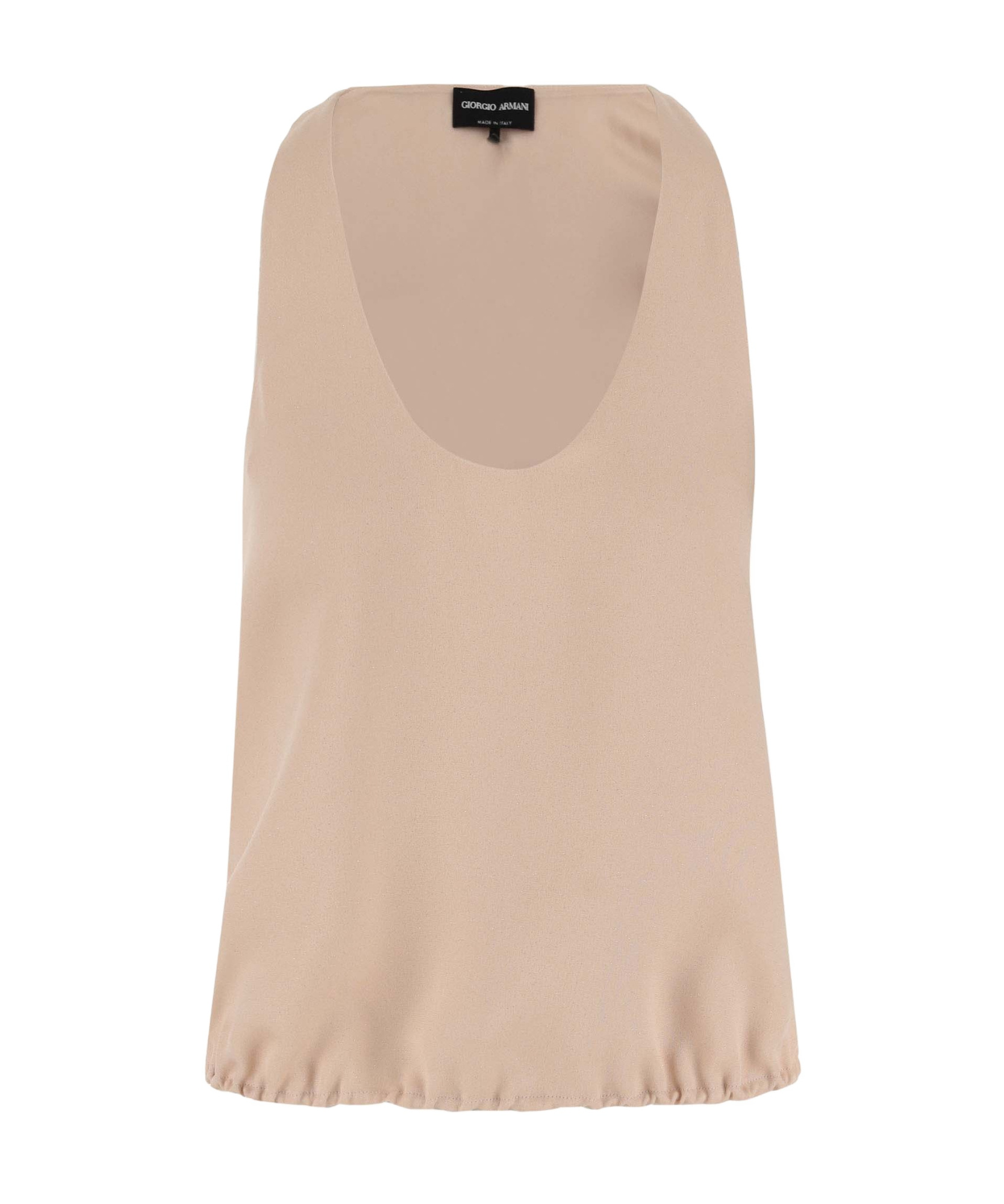 Giorgio Armani Silk Tank Top In Nude