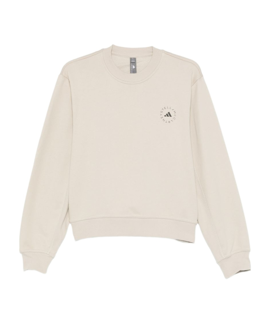 Adidas By Stella Mccartney Logo Crew Sweatshirt In White