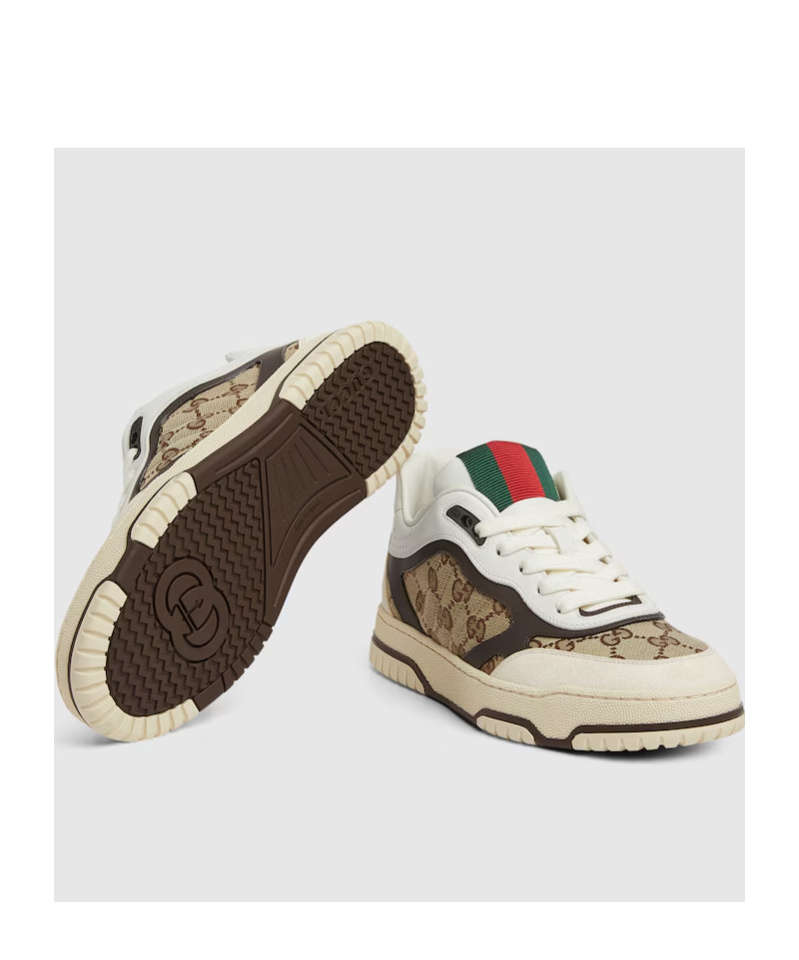Gucci Re-web Low-top Sneakers In Gold