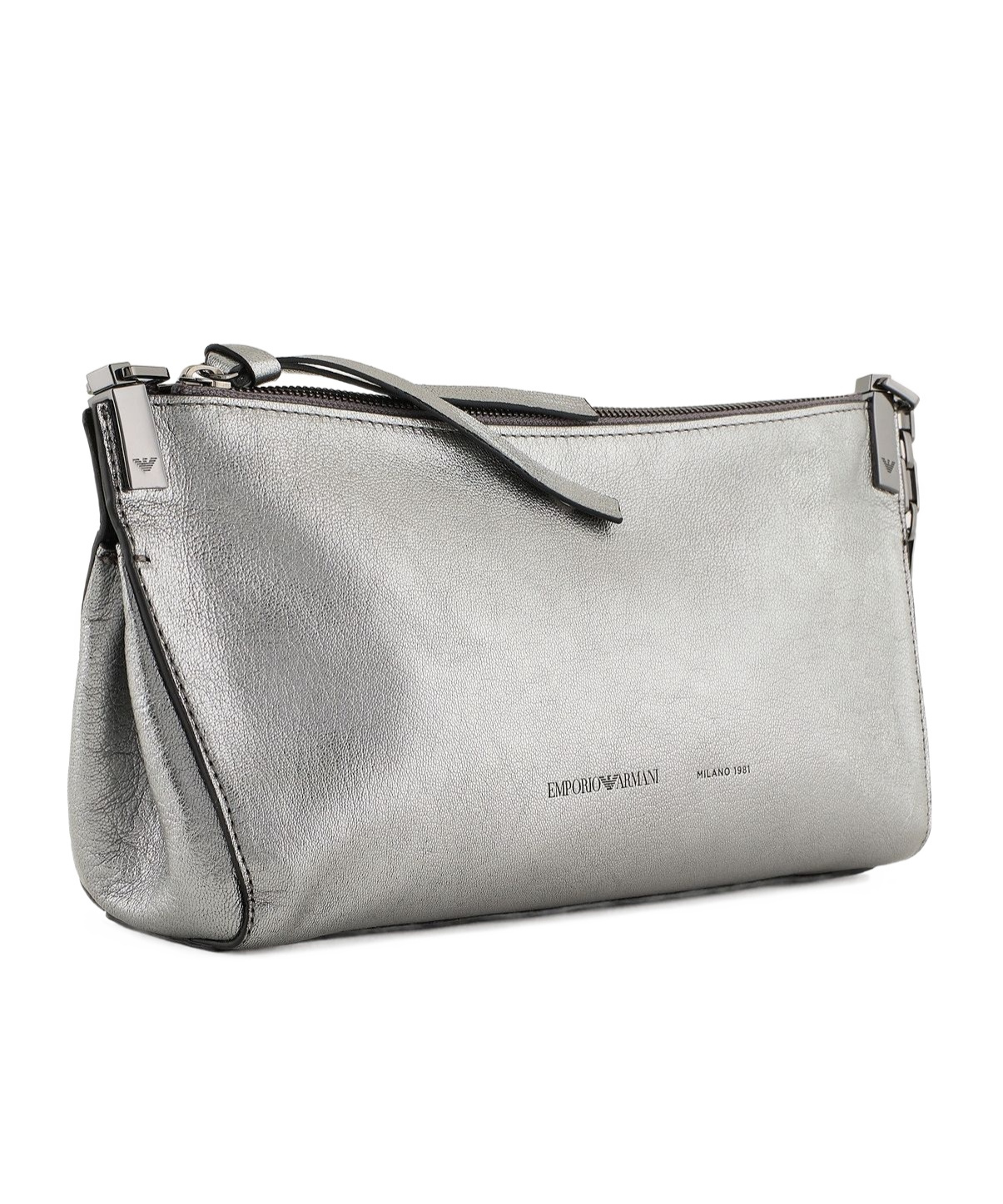 Emporio Armani Chain Shoulder Bag In Gray