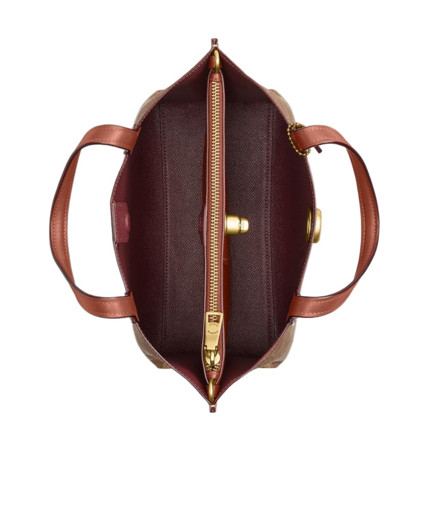 Coach Willow Tote 24 In Signature Canvas In Brown
