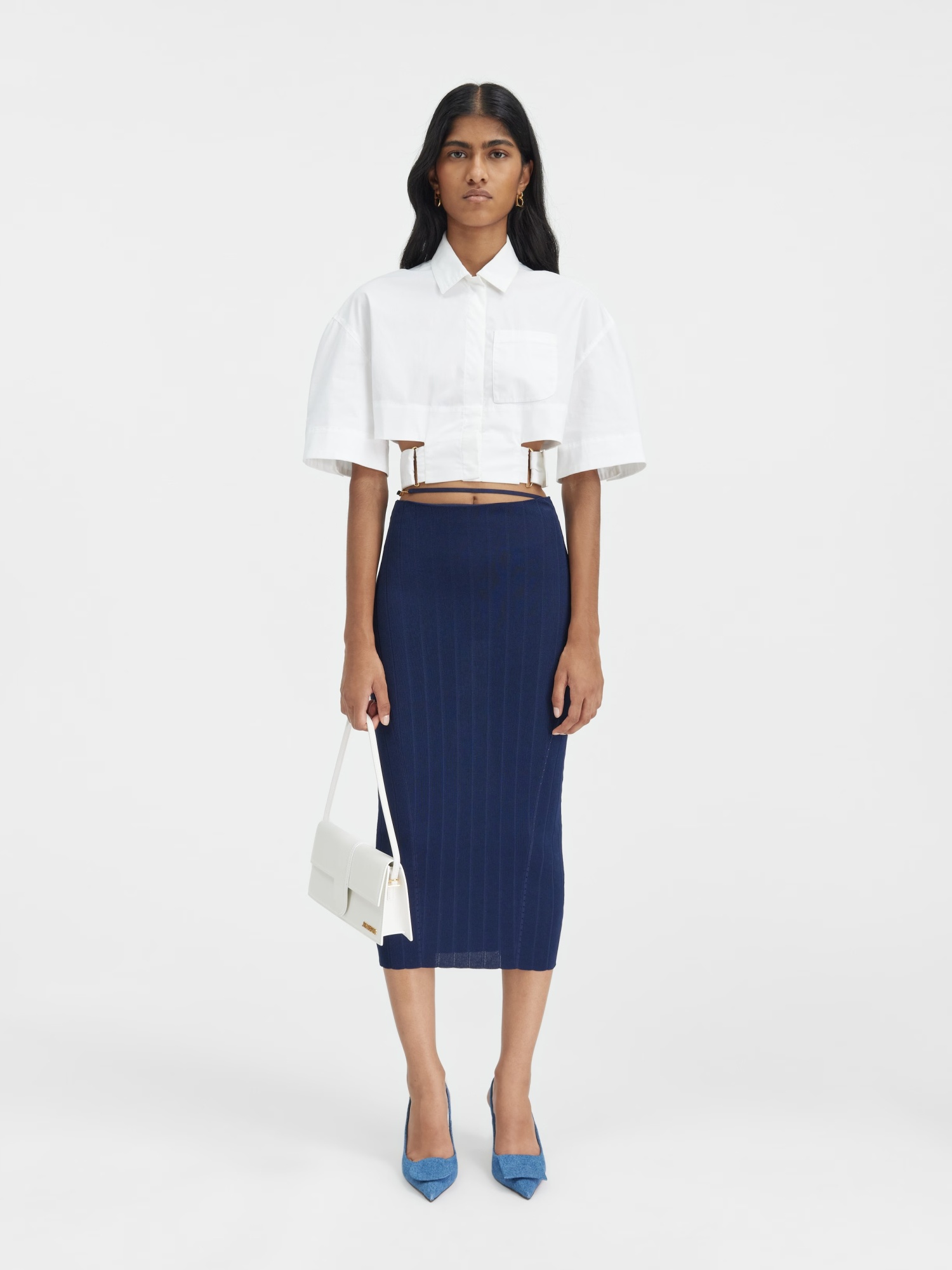 Jacquemus Pral Skirt With Medium Length In Black