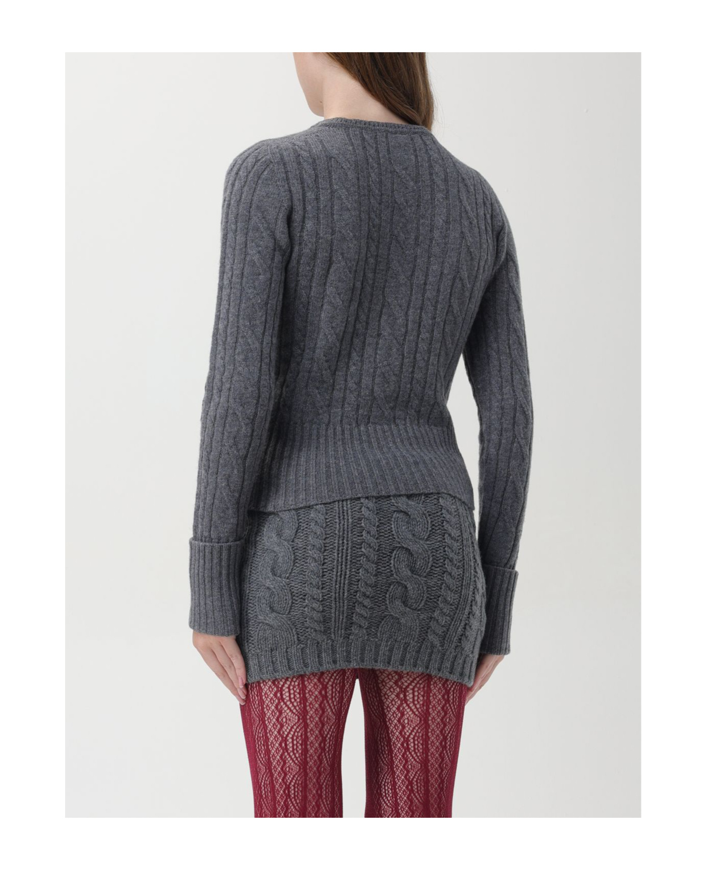 Blumarine Sweater Woman Color Grey In Black