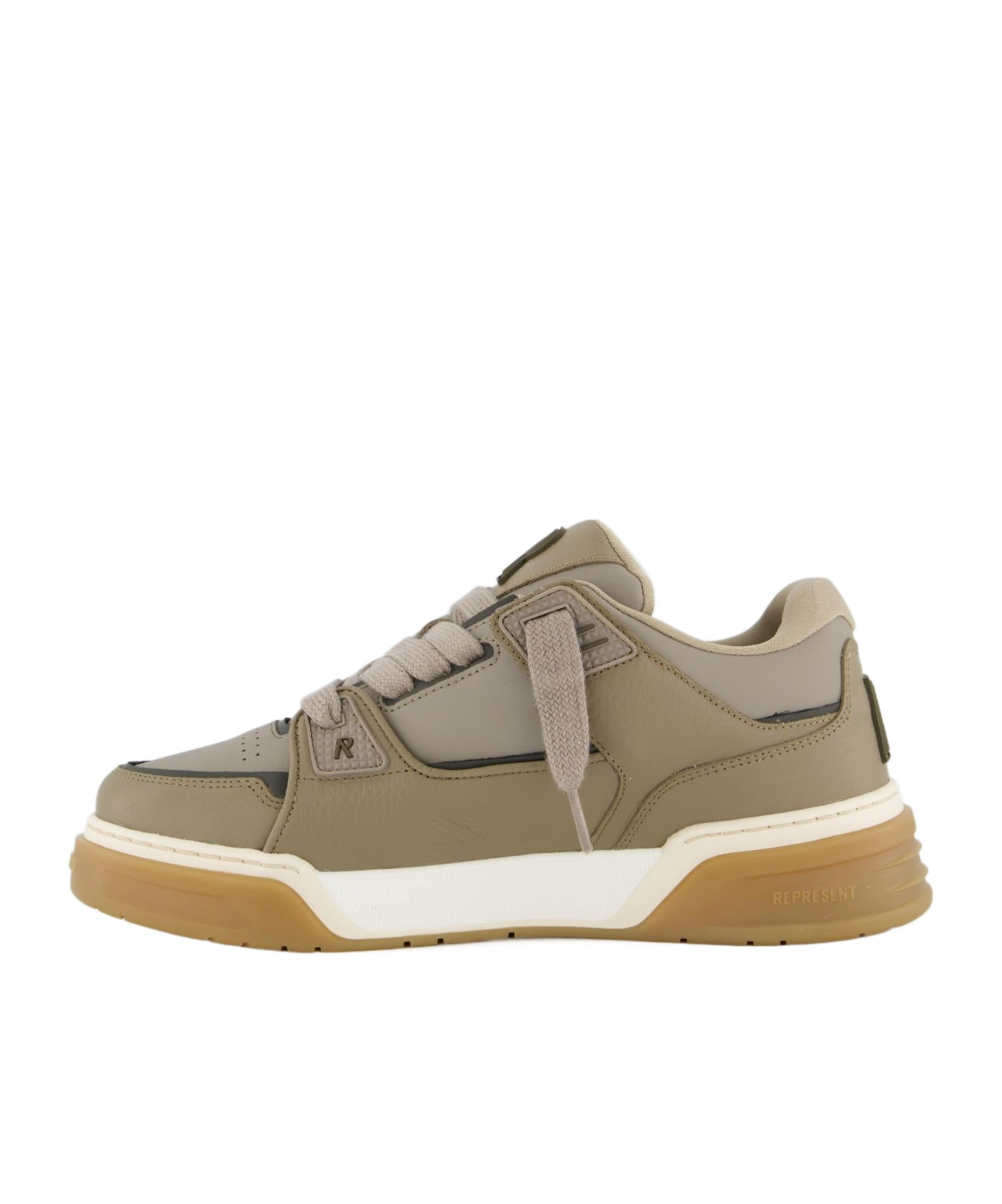 Represent Studio Leather Sneakers With Contrasting Profiles In Nude
