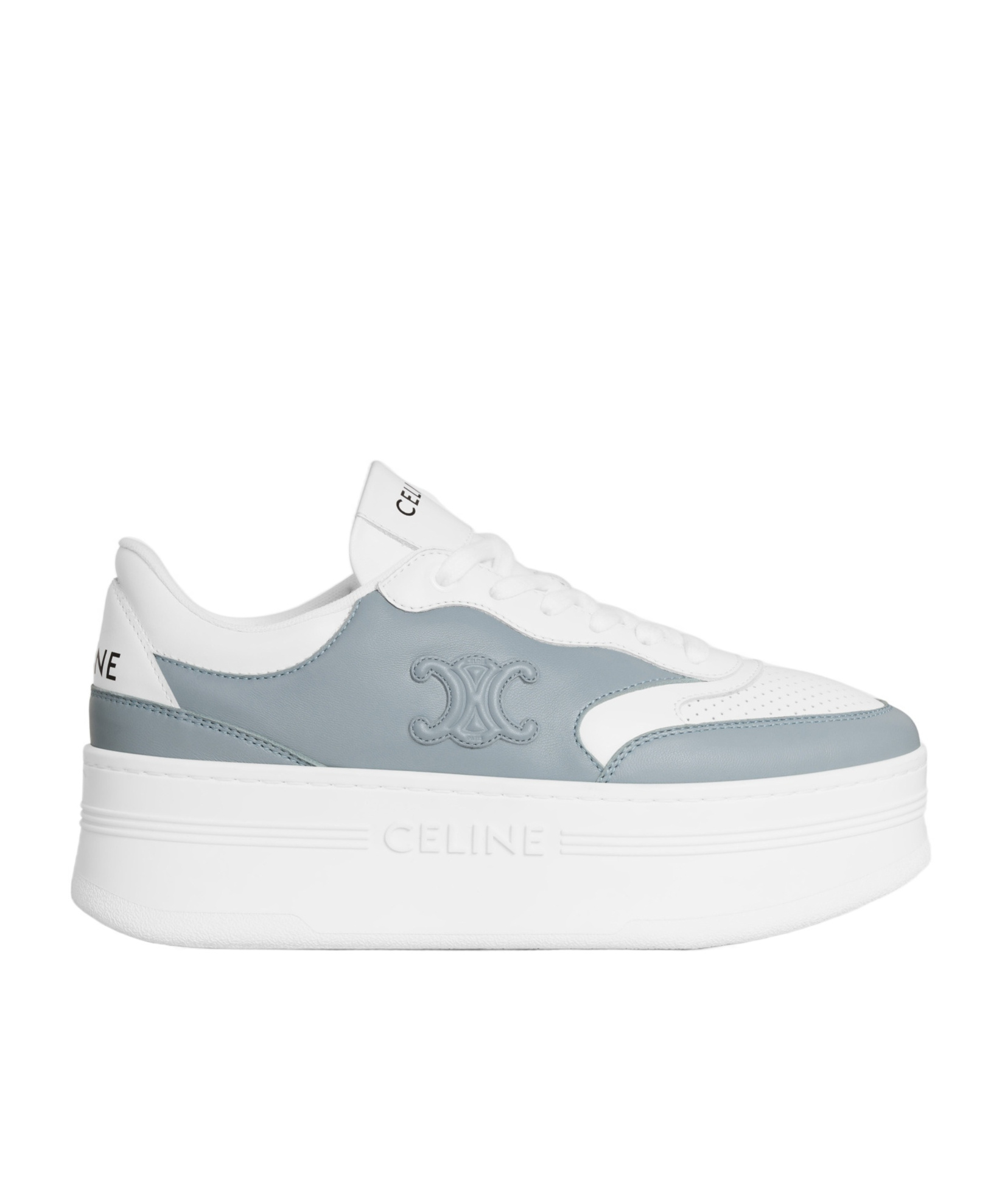 Celine Block Low-cut Casual Shoes In White