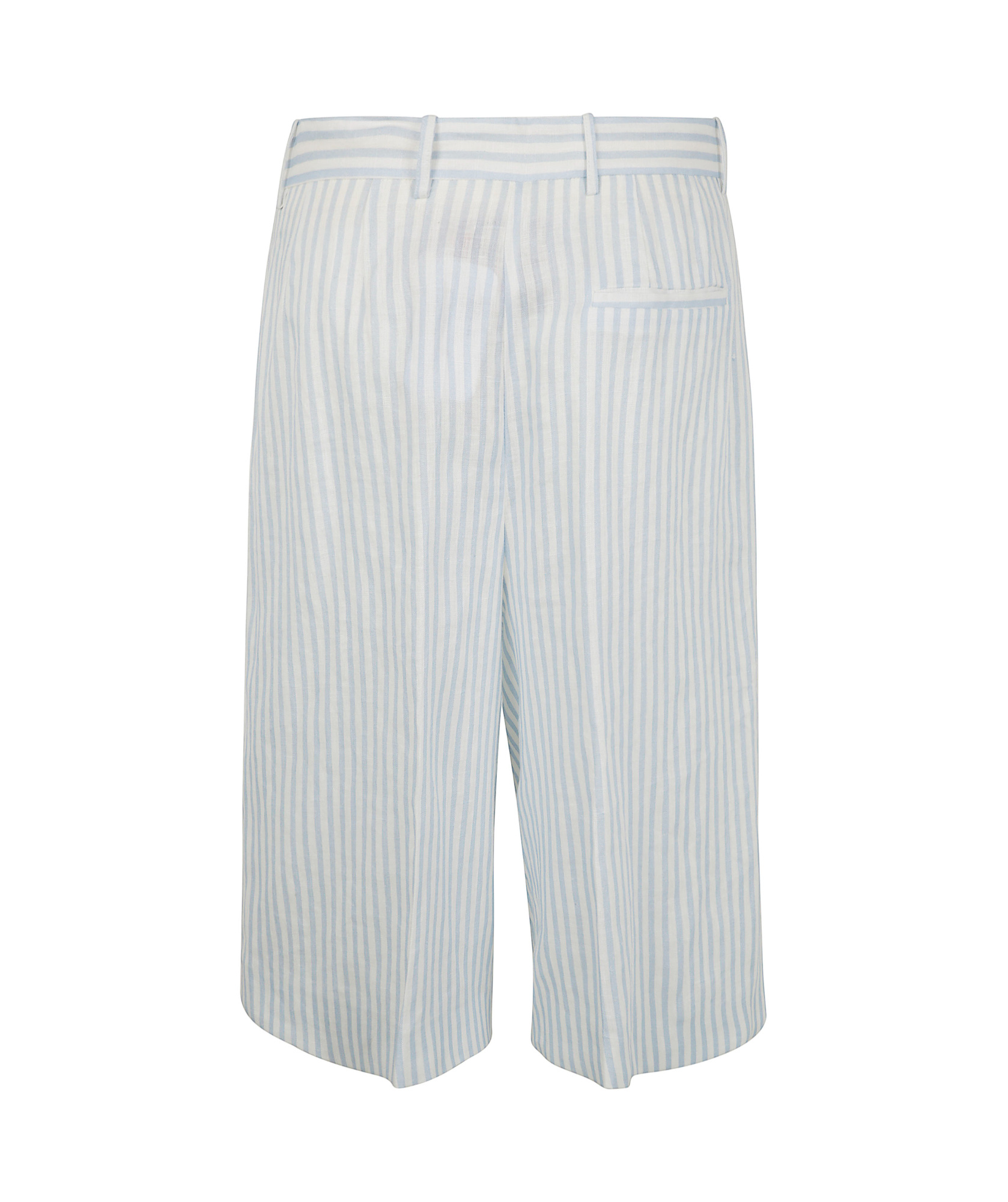 Shop Semicouture Linen Shorts In White