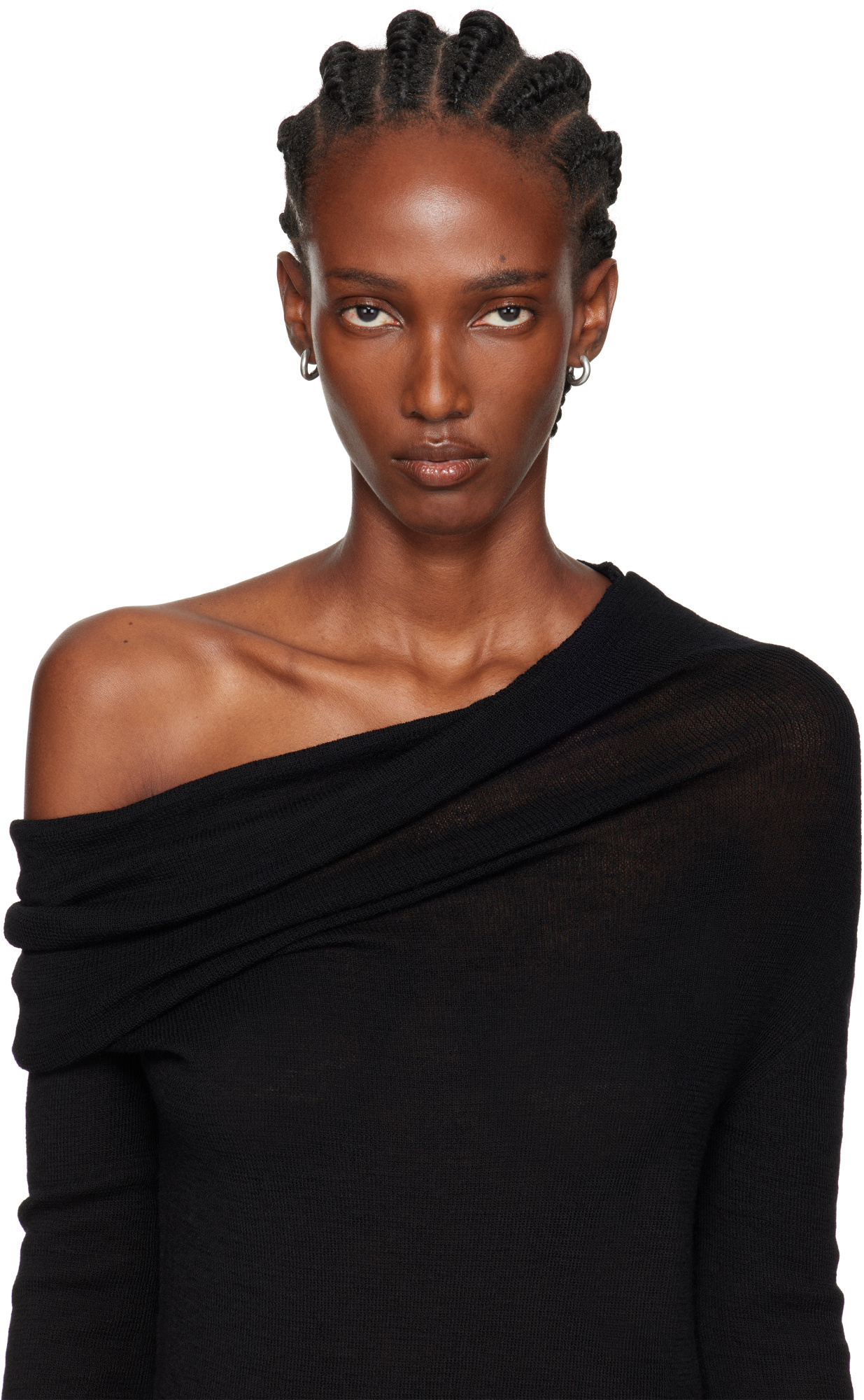 Ann Demeulemeester Mariela Anatomic Loop Earrings In White