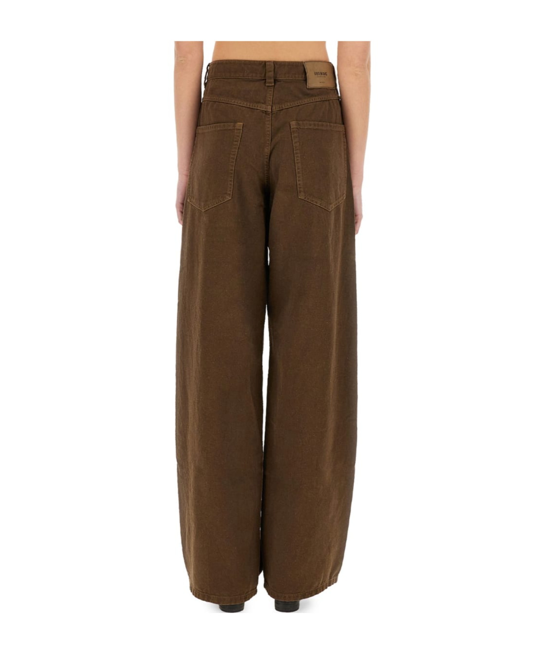 Uma Wang High-waisted Wide-leg Pants In Brown