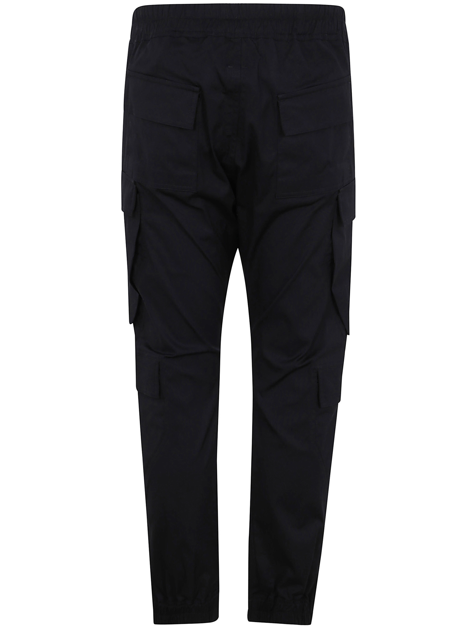 Rick Owens Black Porterville Drawstring Cropped Trousers In Black