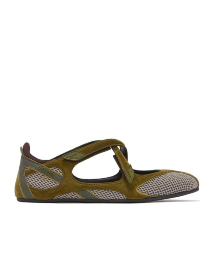 Attico Floor 01 Mesh And Suede Ballerinas Flat