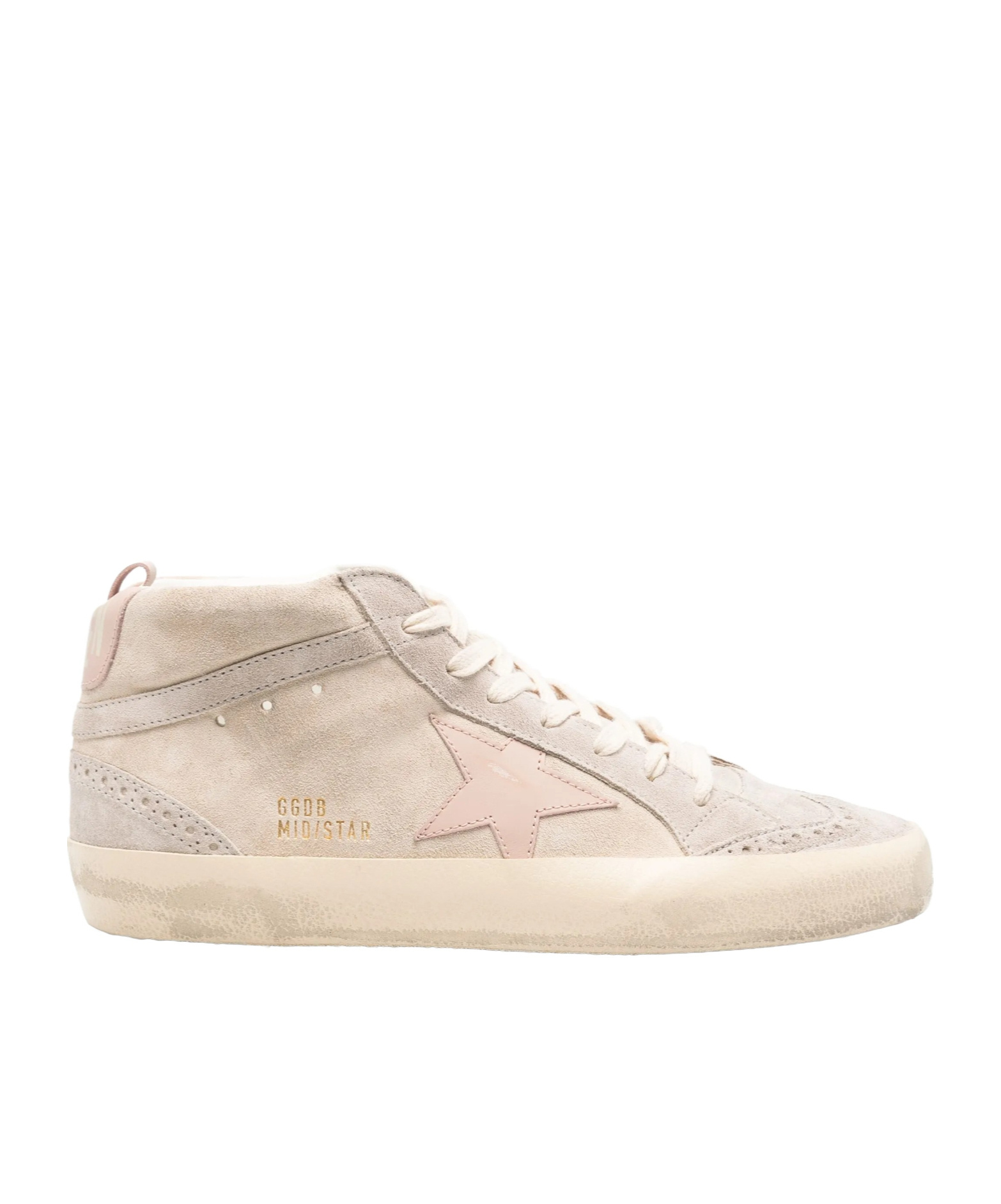 Golden Goose Mid Star Classic Suede Upper Toe An In Neutral