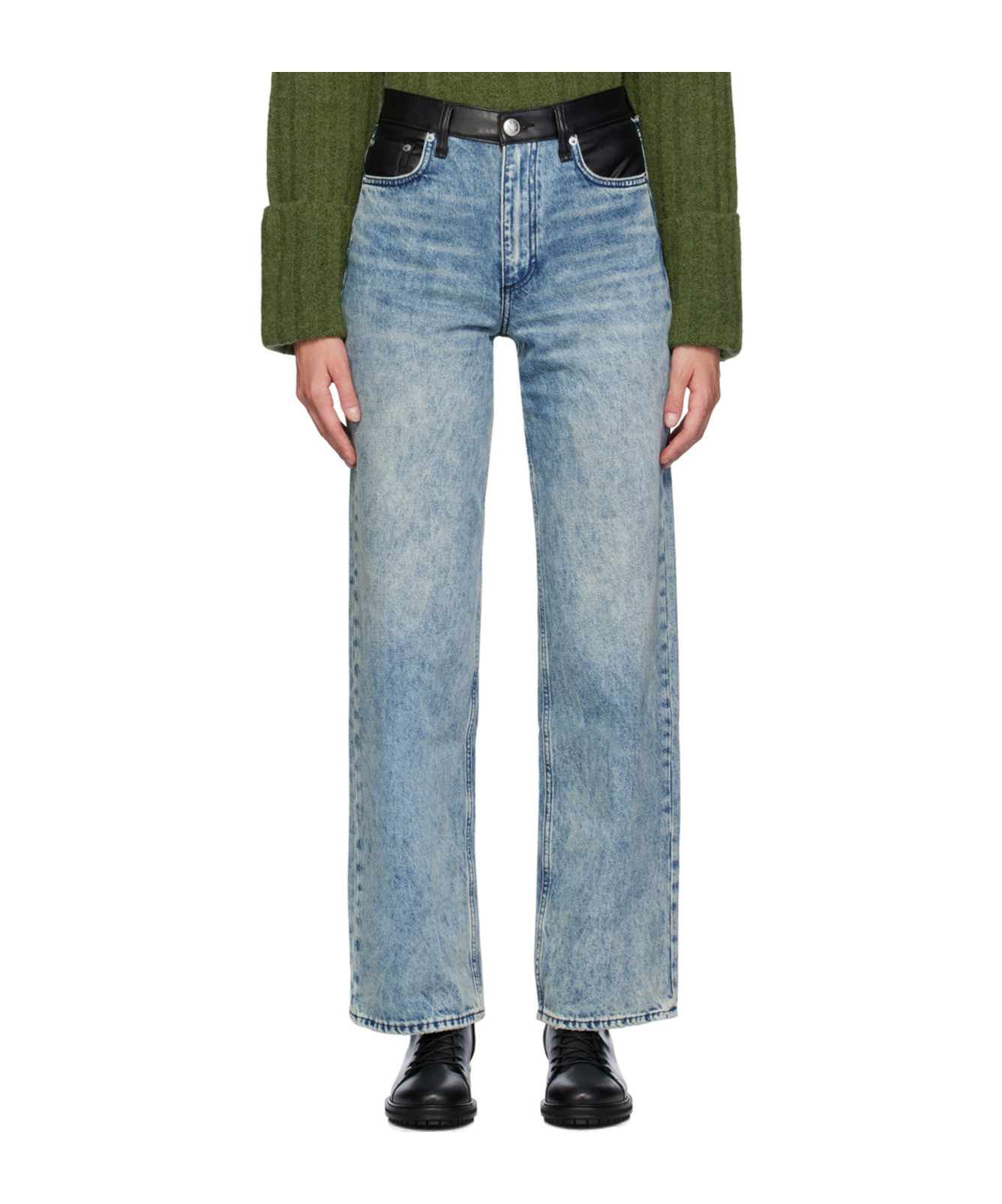 Rag & Bone High-waisted Five-bag Jeans In Gray