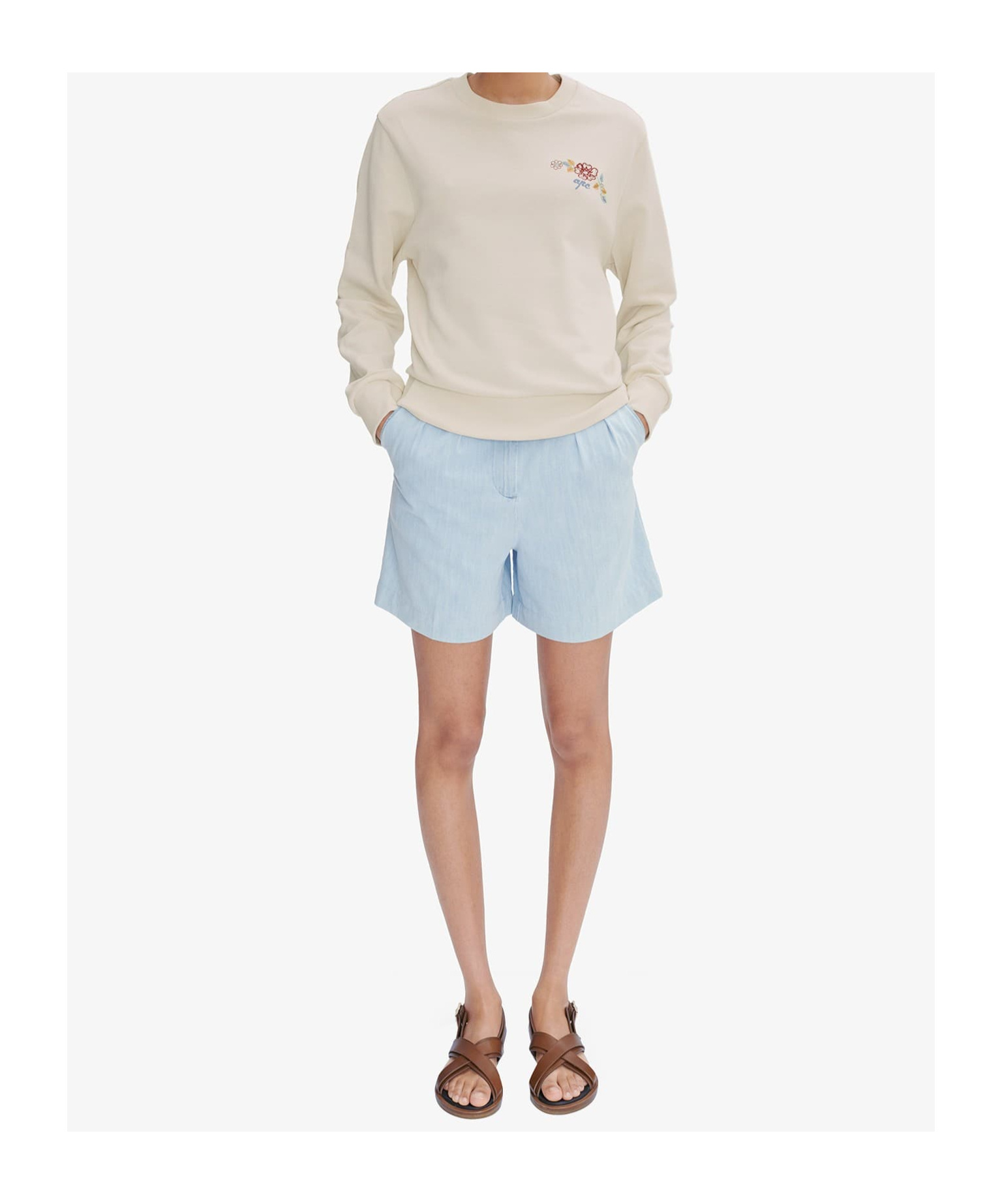 Apc Evelyn Sweatshirt In Nude