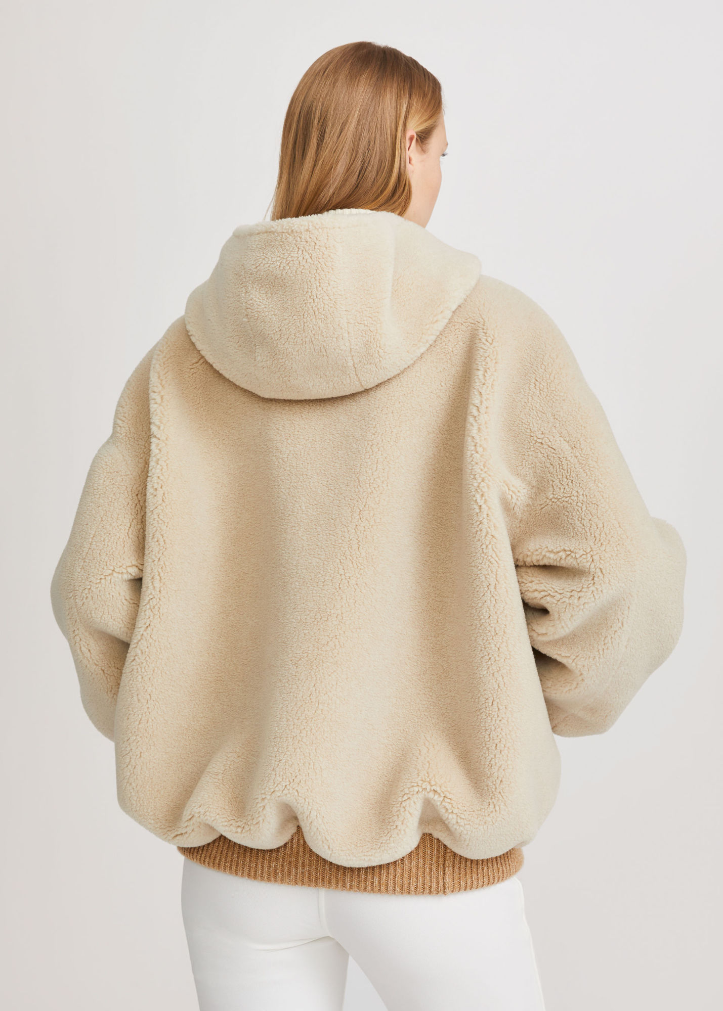 Loro Piana Wear Hooded Casual Jacket In Front And Back In Nude