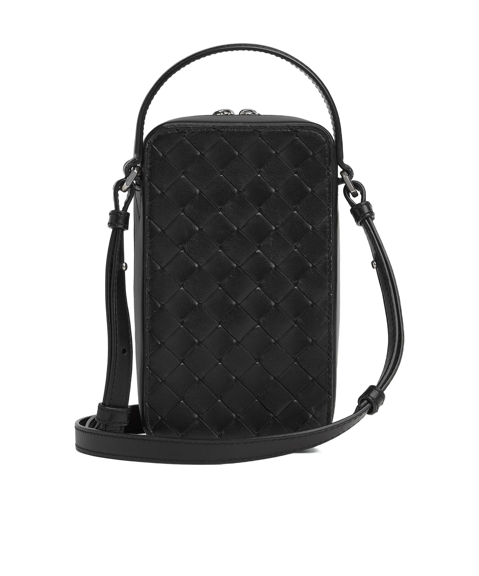 Bottega Veneta Zippered Shoulder Bag In Black