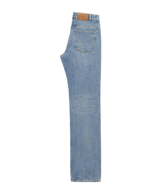 Saint Laurent 90s Bahama Blue Slim-fit Jeans In Blue