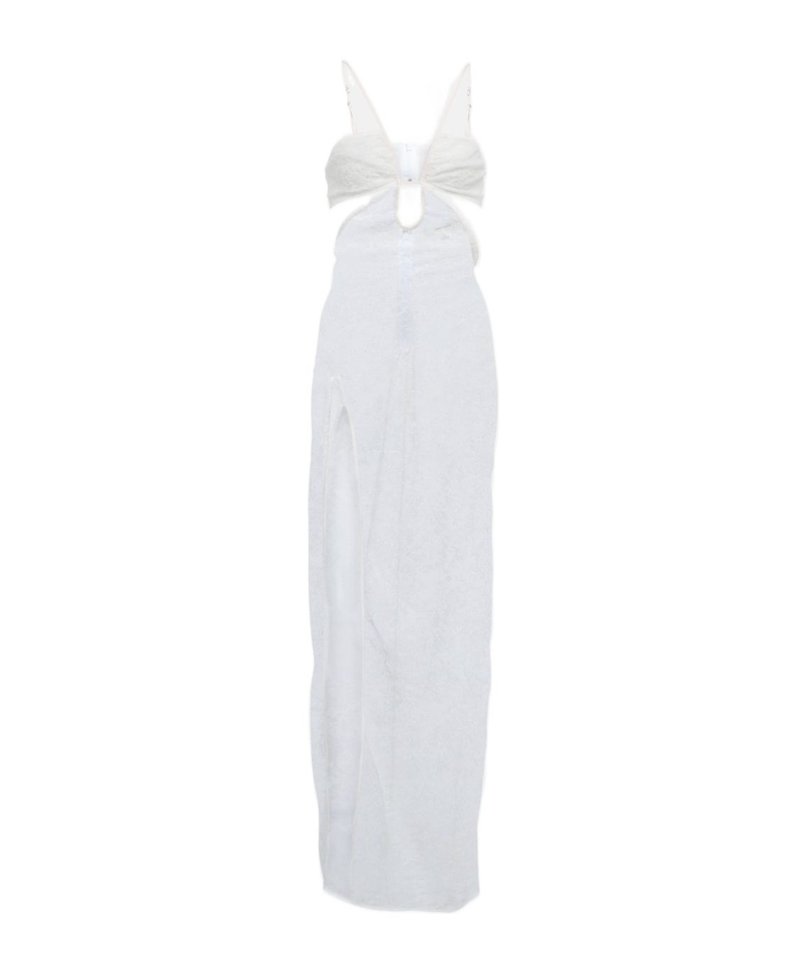 Nensi Dojaka Bridal Cutout Lace Gown In White
