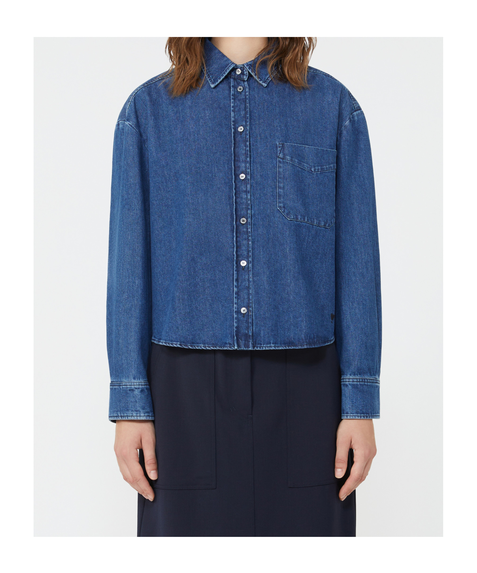Weekend Max Mara Camicia Oversize Medium Blue In Blue