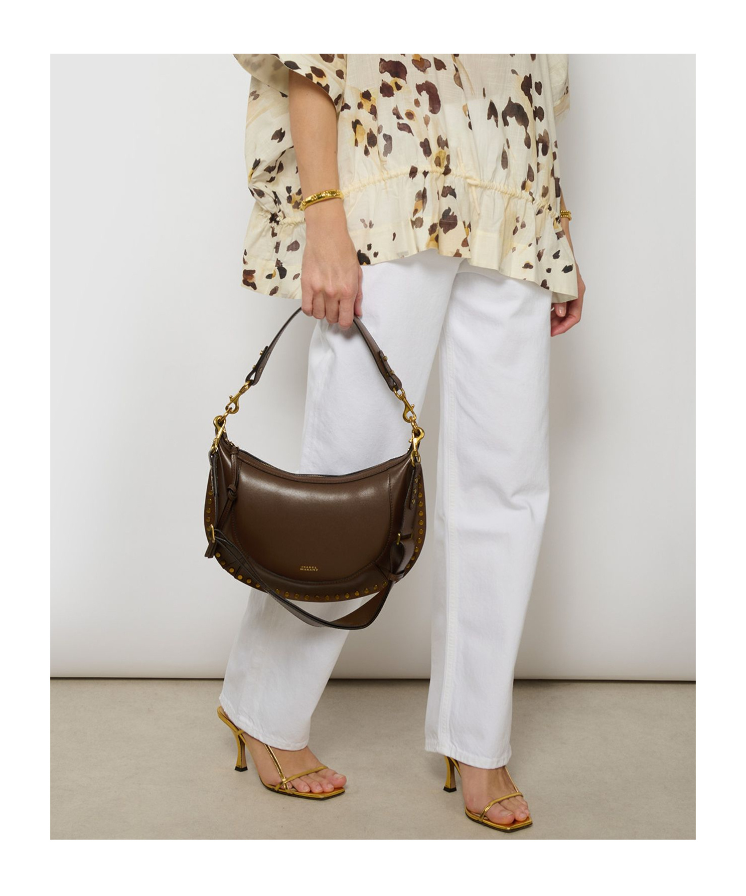 Isabel Marant Zippered Shoulder Bag In Brown