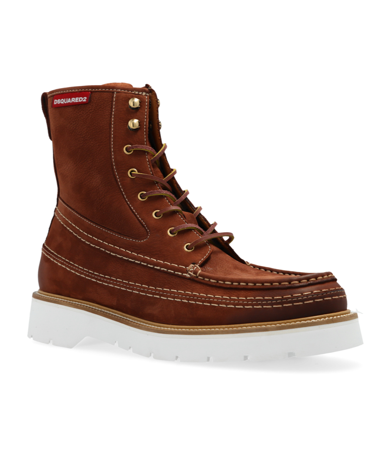 Dsquared2 Logo Boots In Brown