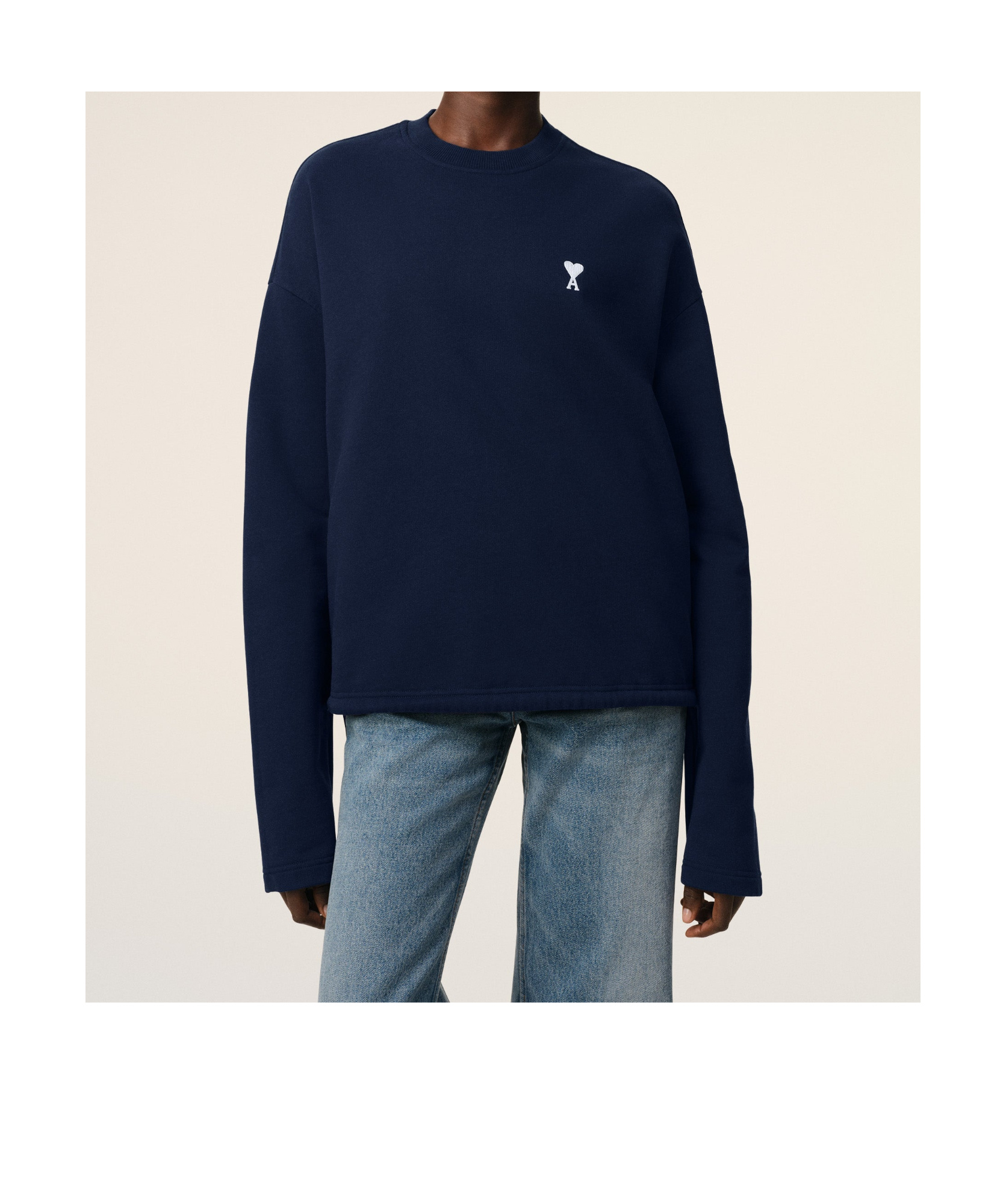 Ami Alexandre Mattiussi Embroidered Logo Drawstring Sweatshirt In Blue