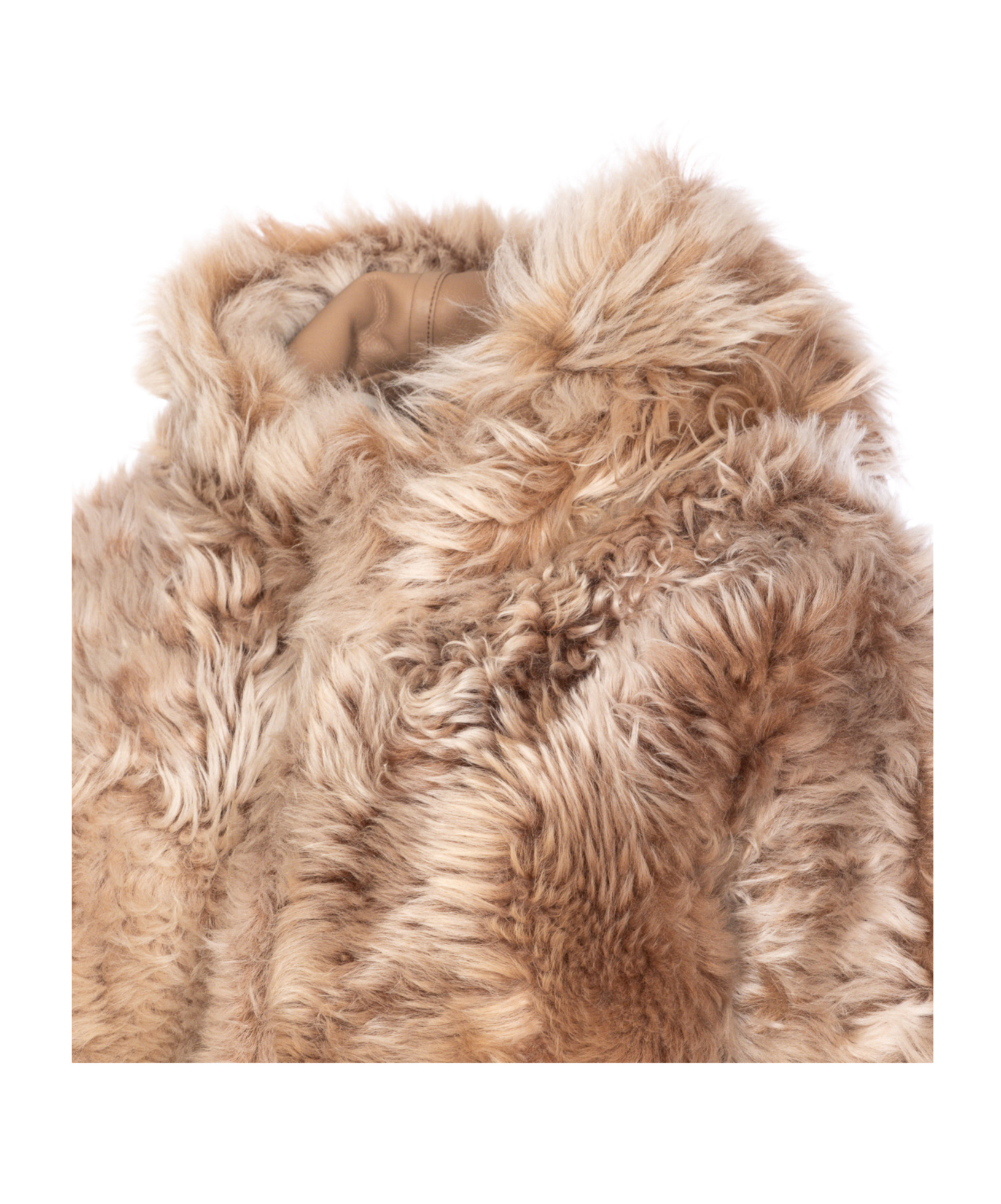 Yves Salomon Hooded Fur Jacket In Brown