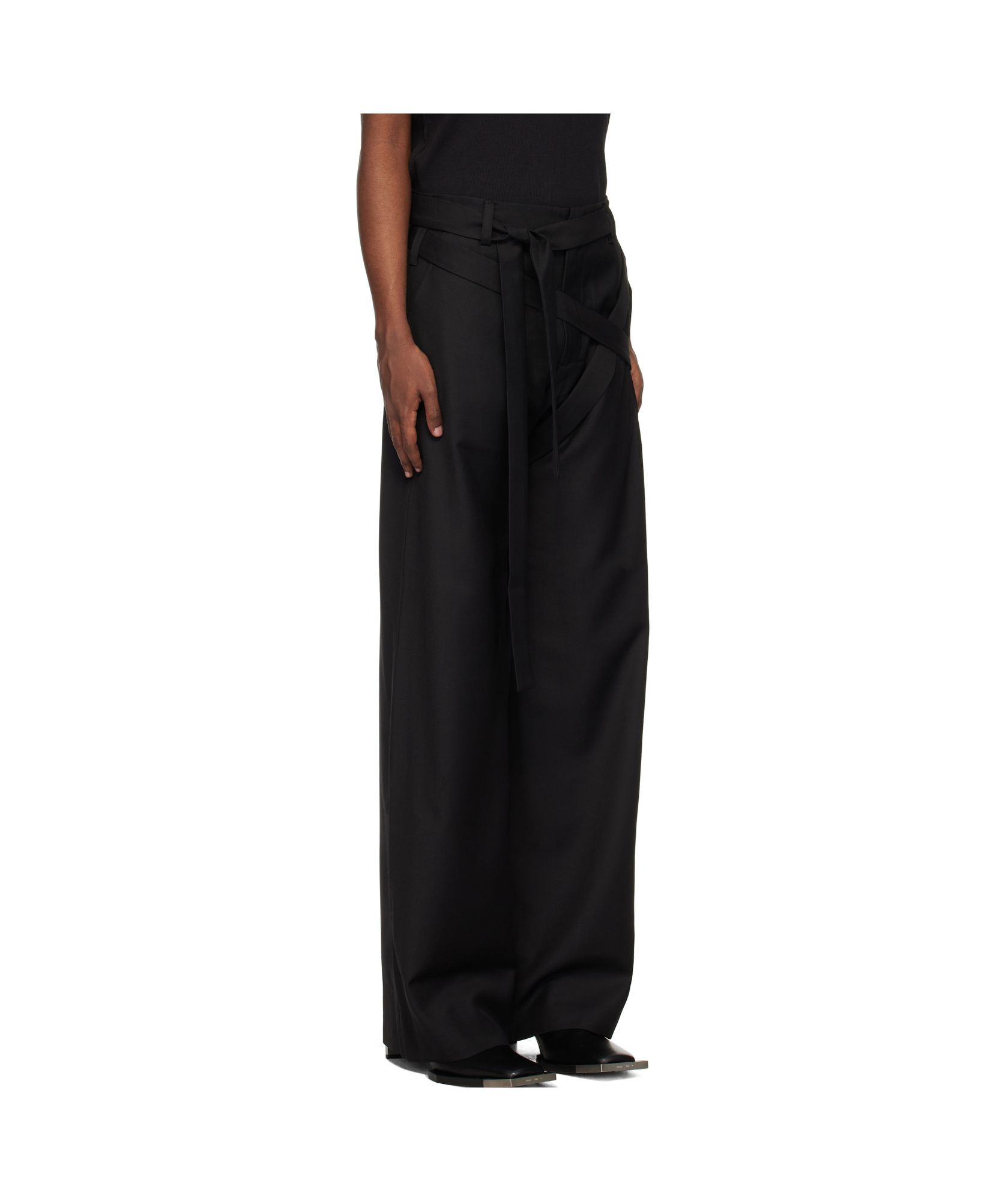 Heliot Emil Black Aegis Tailored Trousers In Black