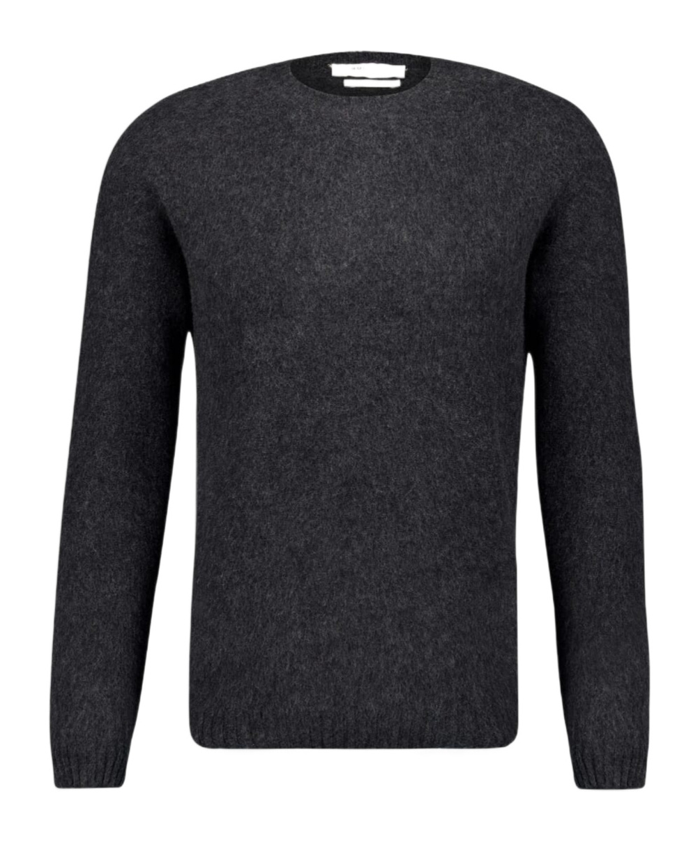 Boglioli Crew-neck Wool Sweater In Black