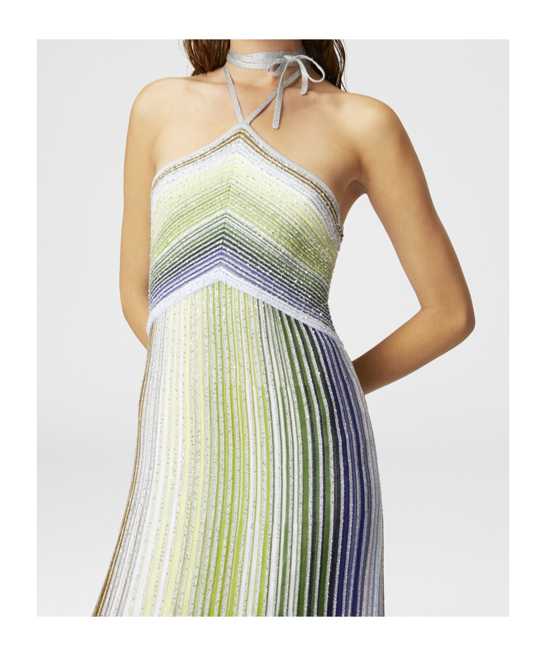 Shop Missoni Striped Maxi Dress In Multicolor