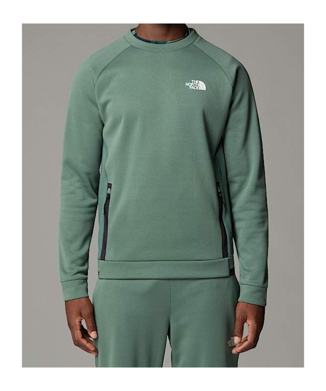 The North Face Mens Mountain Athletics Fleece Sweatshirt In Green