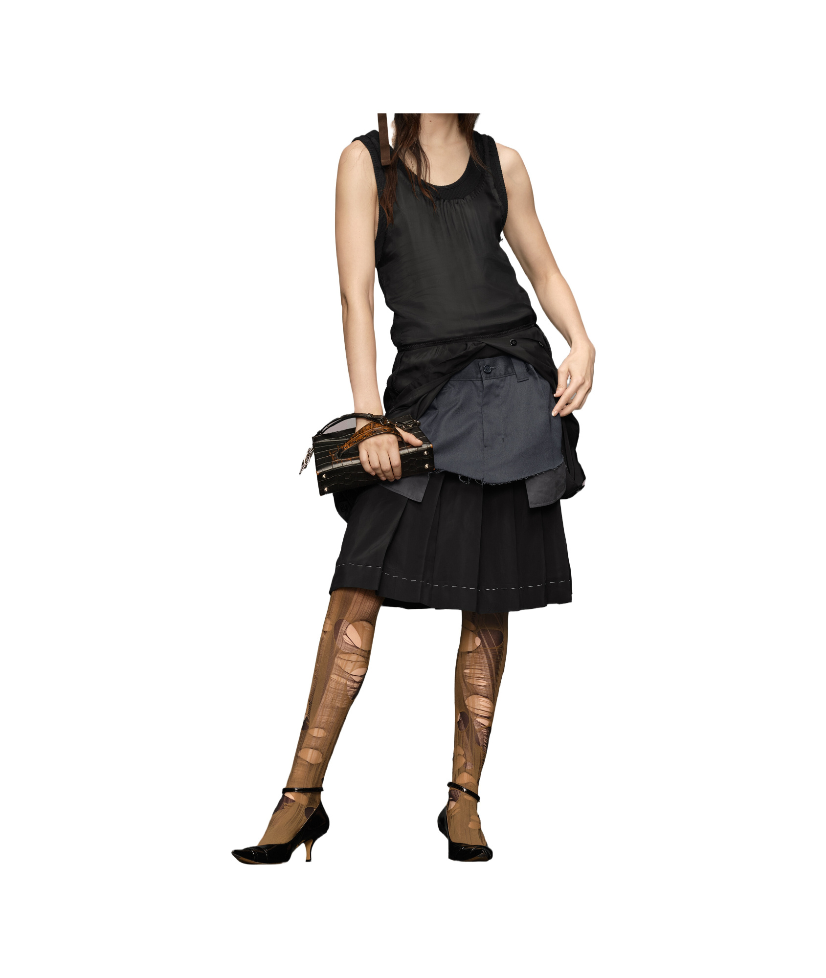 Maison Margiela Anonymity Of The Lining Dress Woman Grey Wash In Black