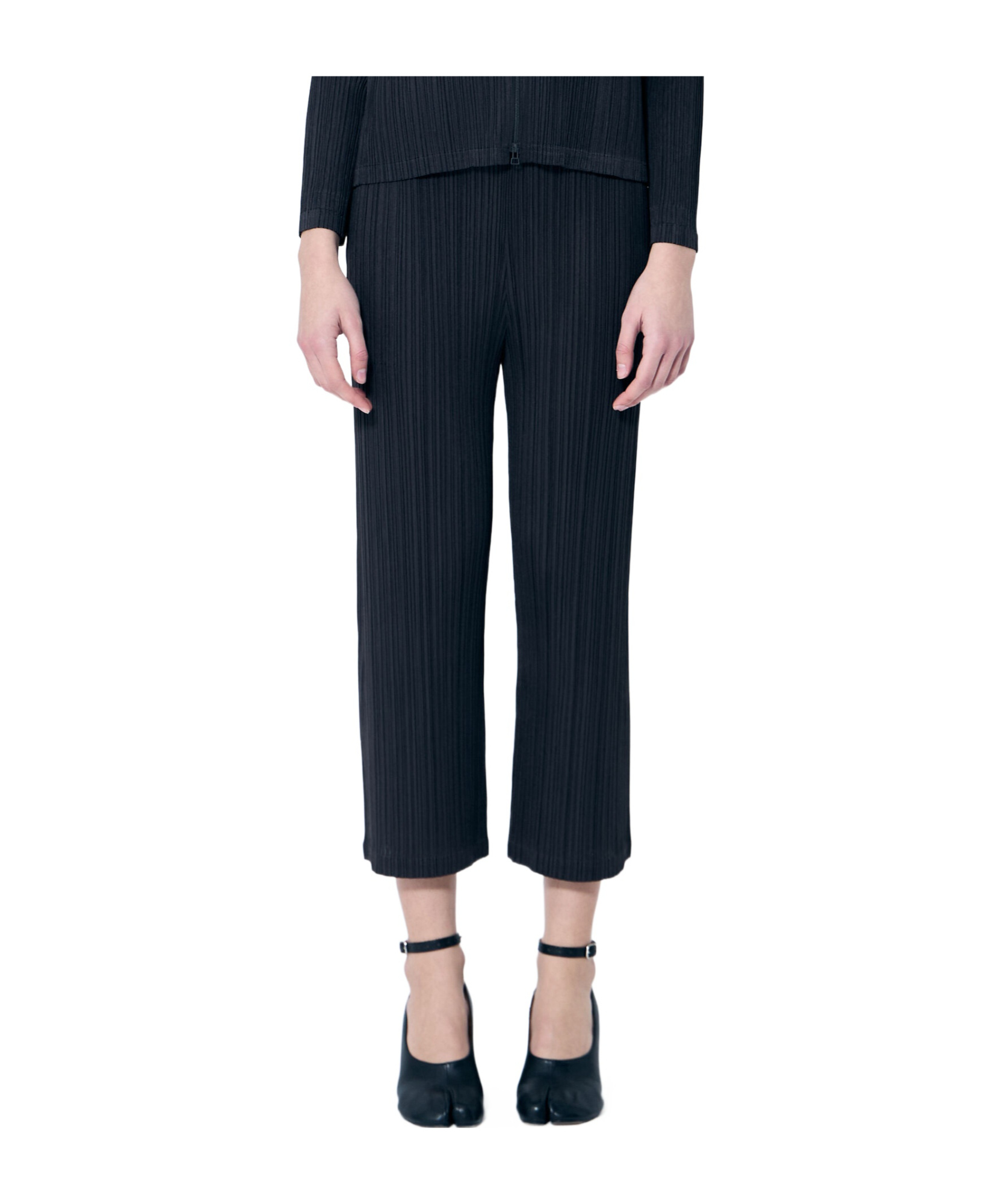 Issey Miyake Elastic Waist Casual Pants In Black