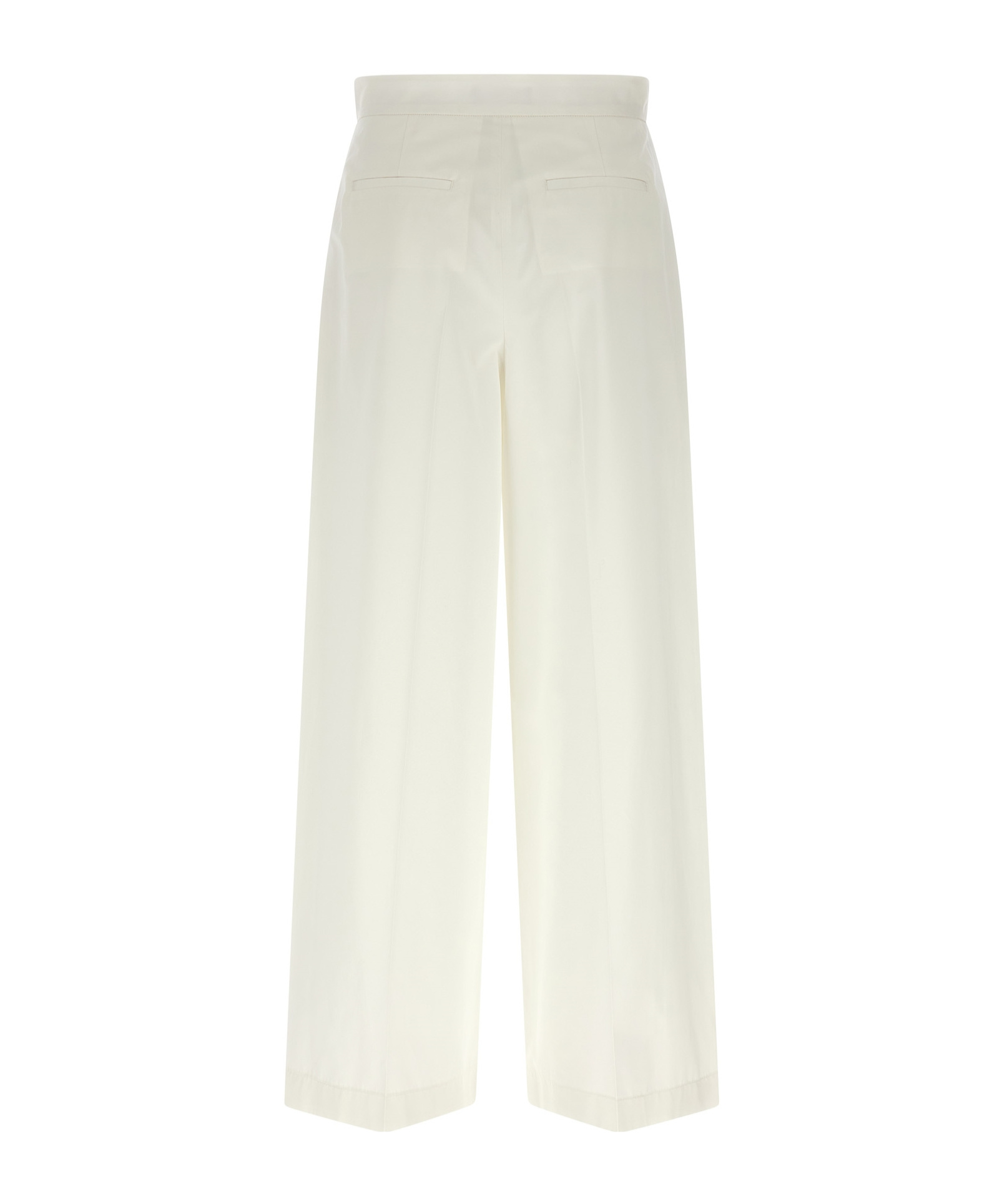 Fabiana Filippi Mid-waist White Cotton Trousers In White