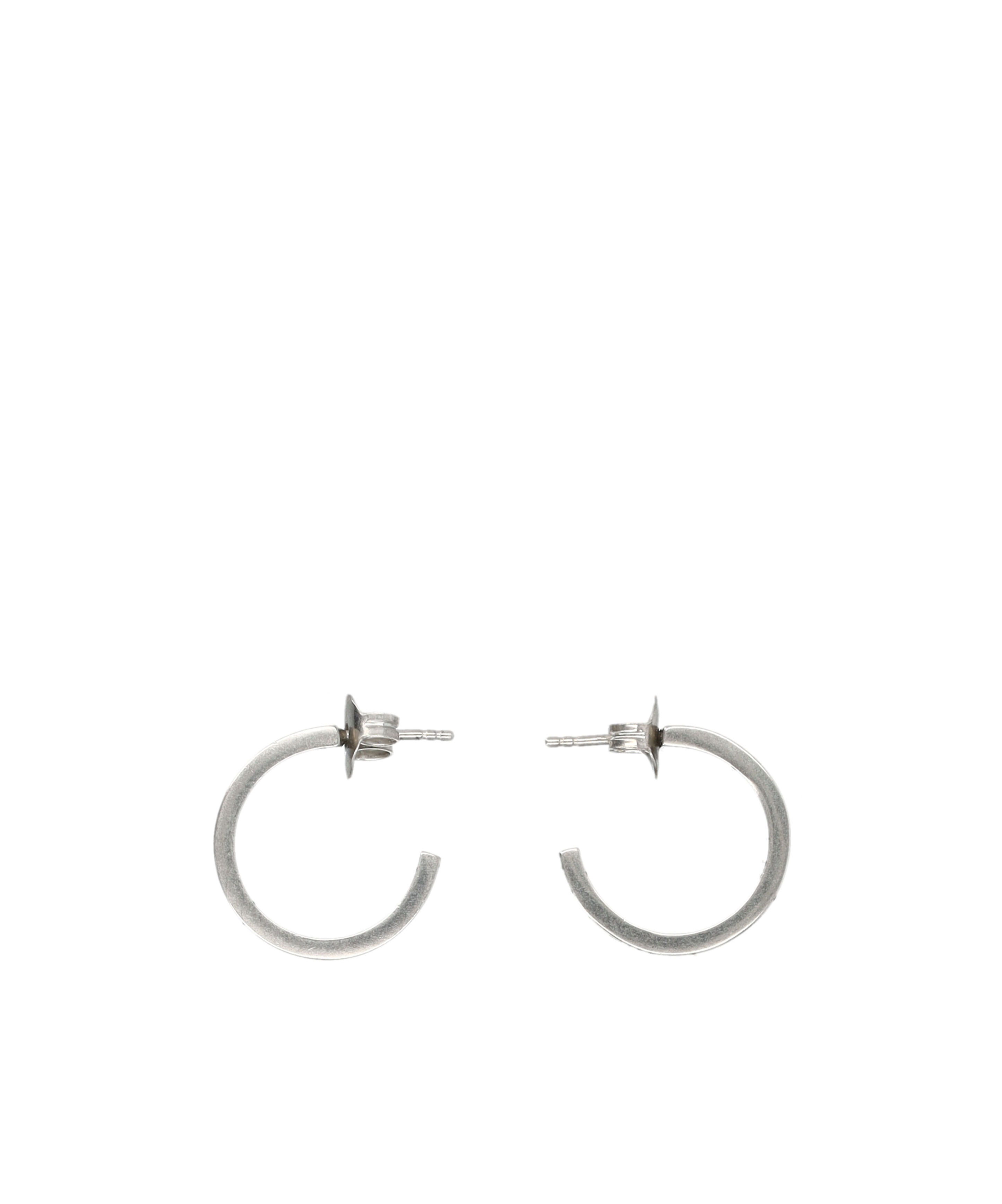 Mm6 Maison Margiela Numeric Engraved Hoop Earrings In Gray