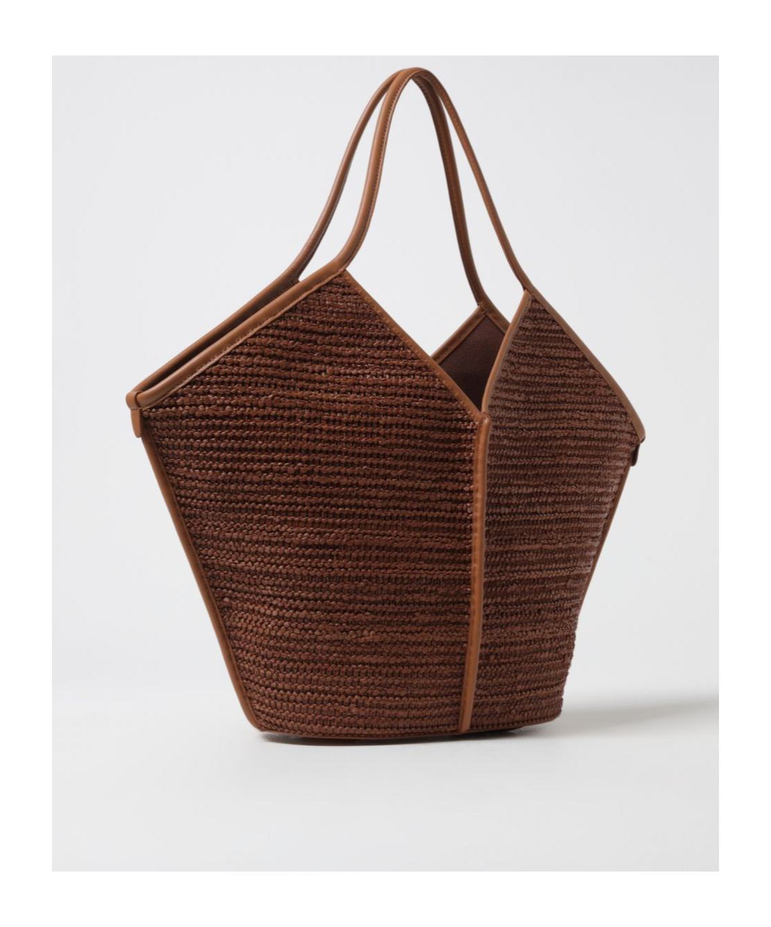 Hereu Women's Calella Leather Trimmed Raffia Tote Bag In Brown