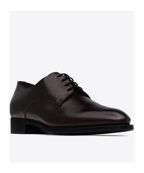 Saint Laurent Leather Adrien Oxford Shoes In Black