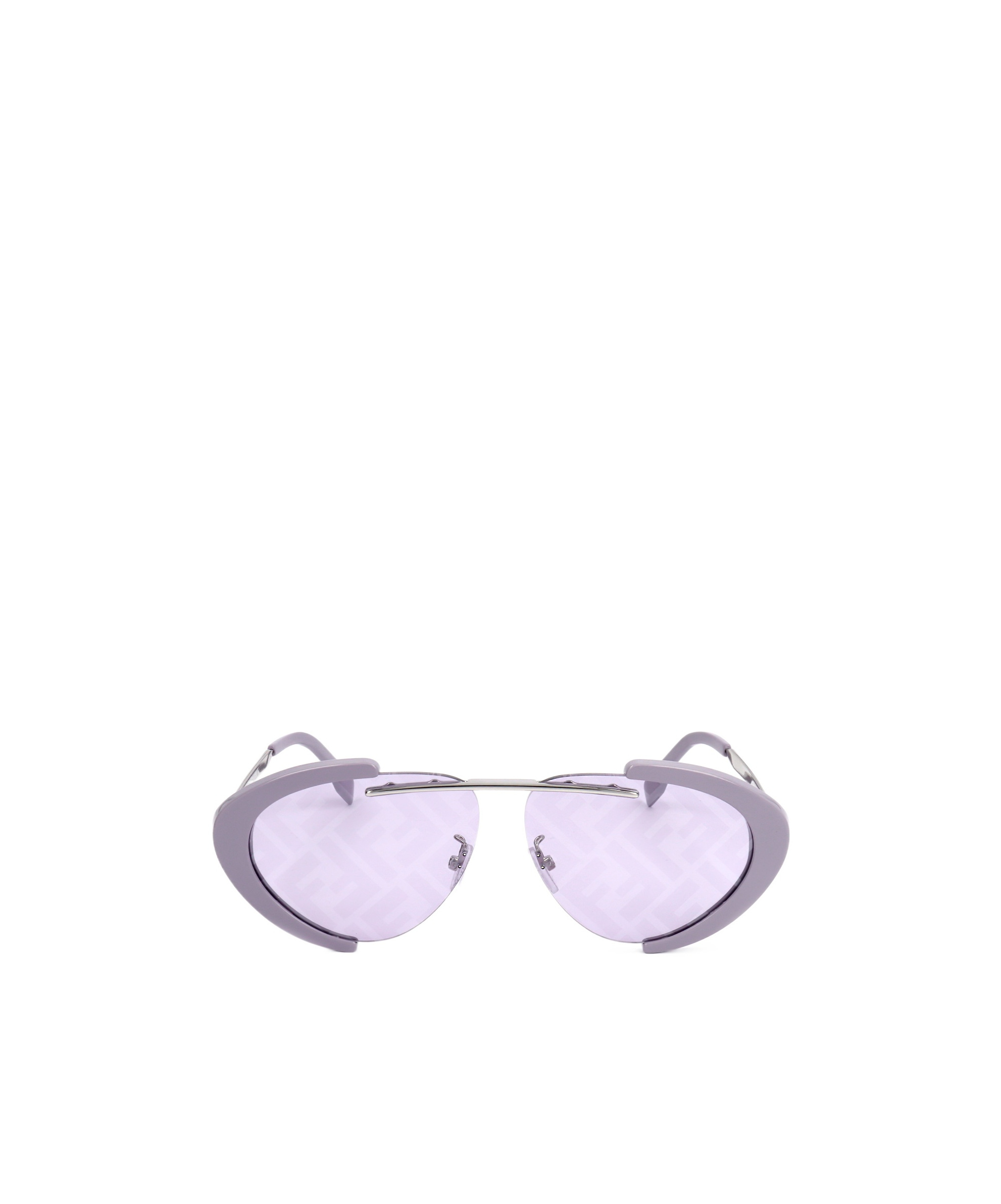 Fendi Eyewear Oval Frame Sunglasses In Purple