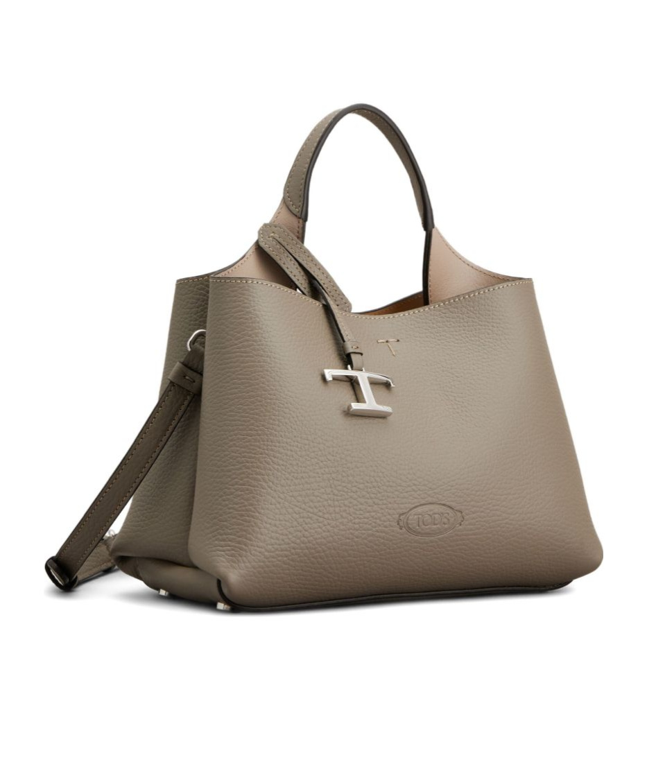 Tod's Single Handle Shoulder Bag In Gray