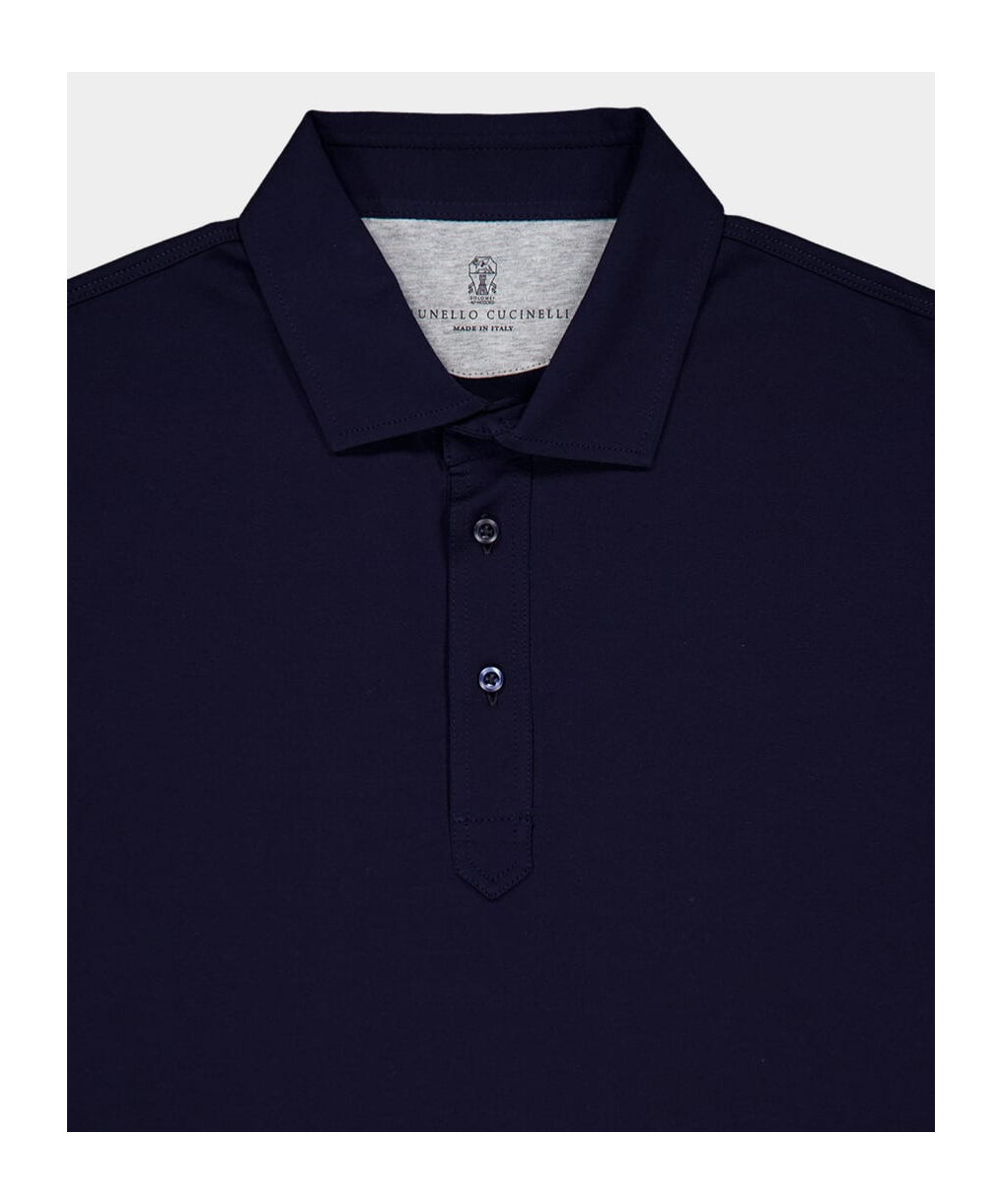 Brunello Cucinelli Men Short Sleeve Polo In Black