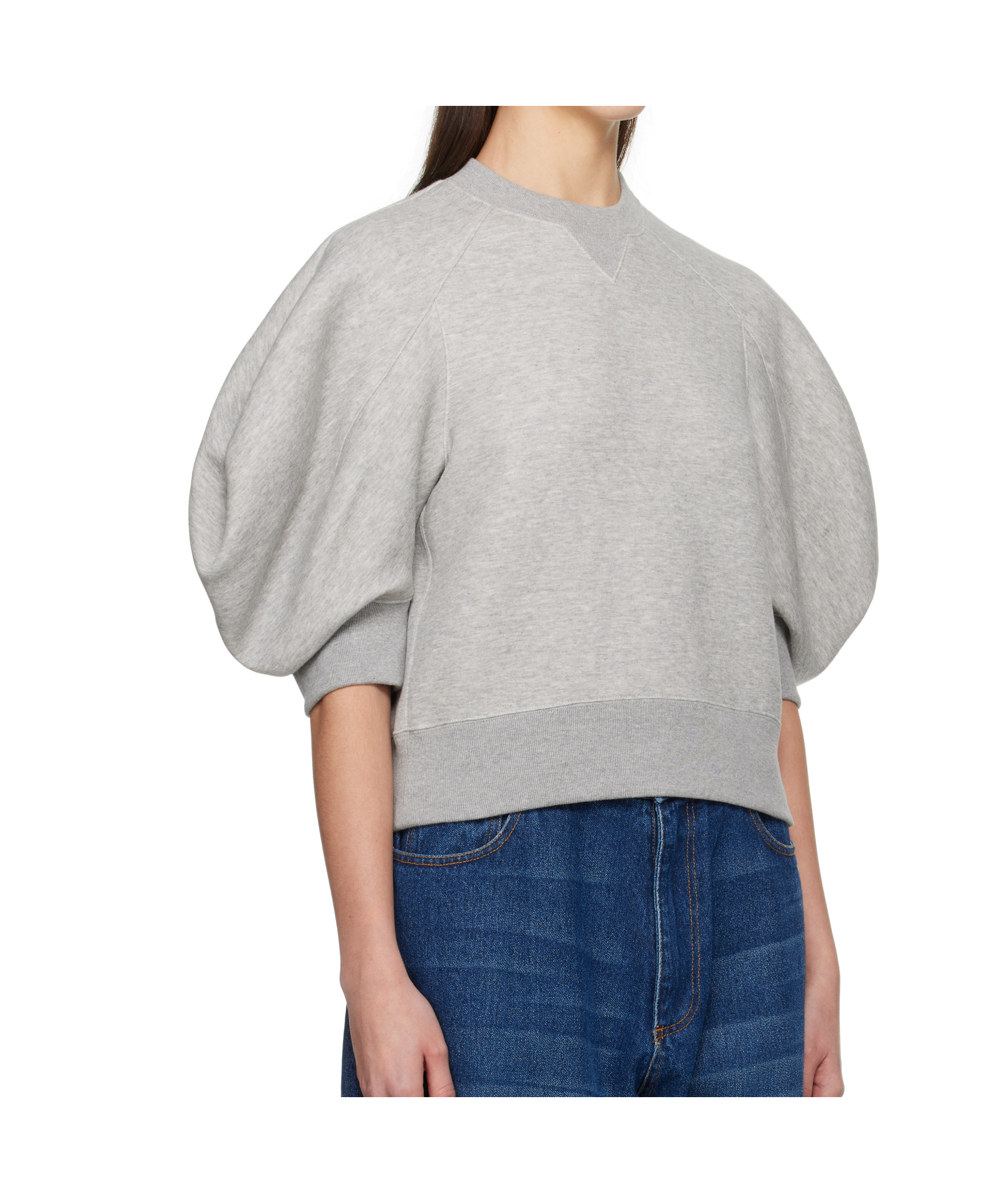 Sacai Gray Sponge Sweat Sweatshirt In White