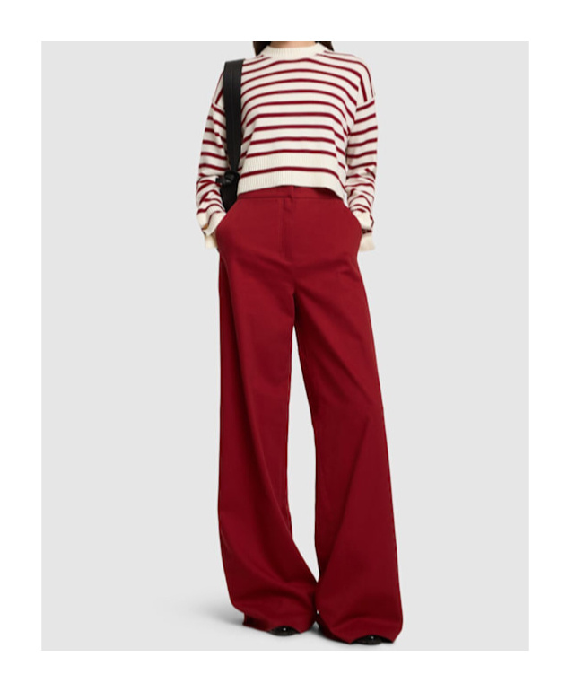 Max Mara Twill Wide-leg Casual Pants