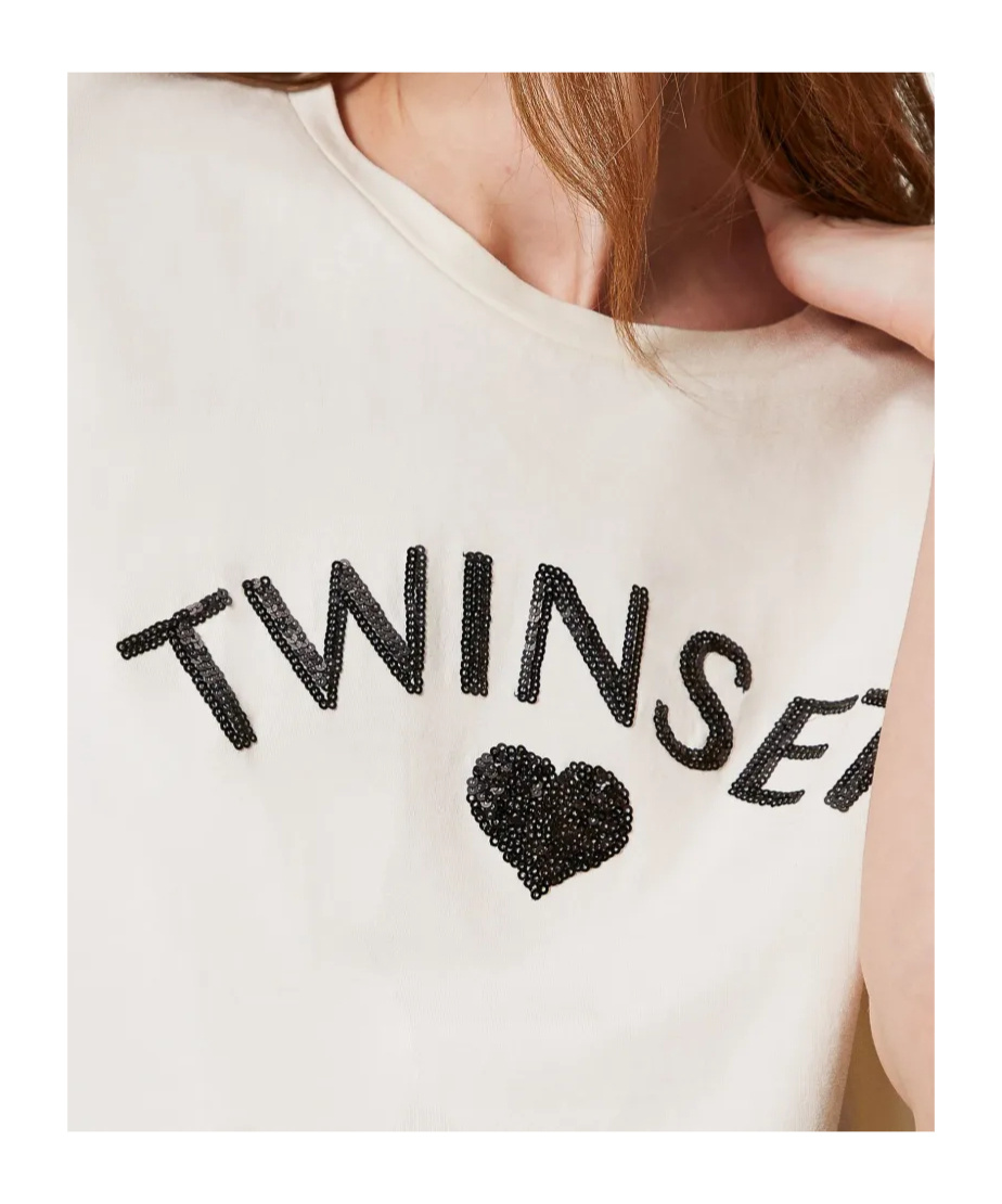 Twinset Logo-embellished T-shirt In White