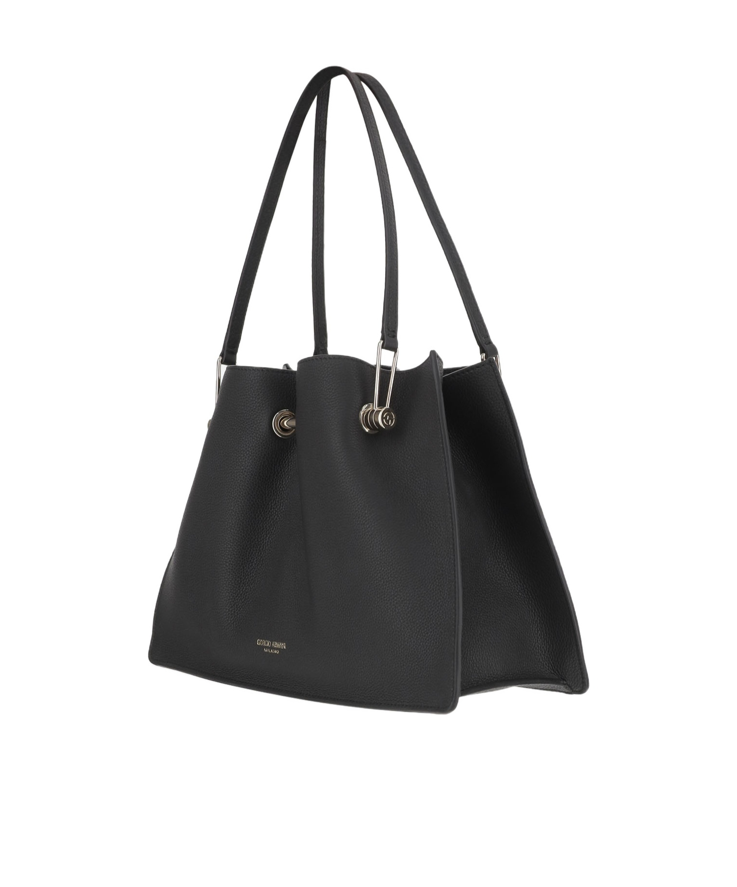Shop Giorgio Armani Bar-detail Tote Bag In Black