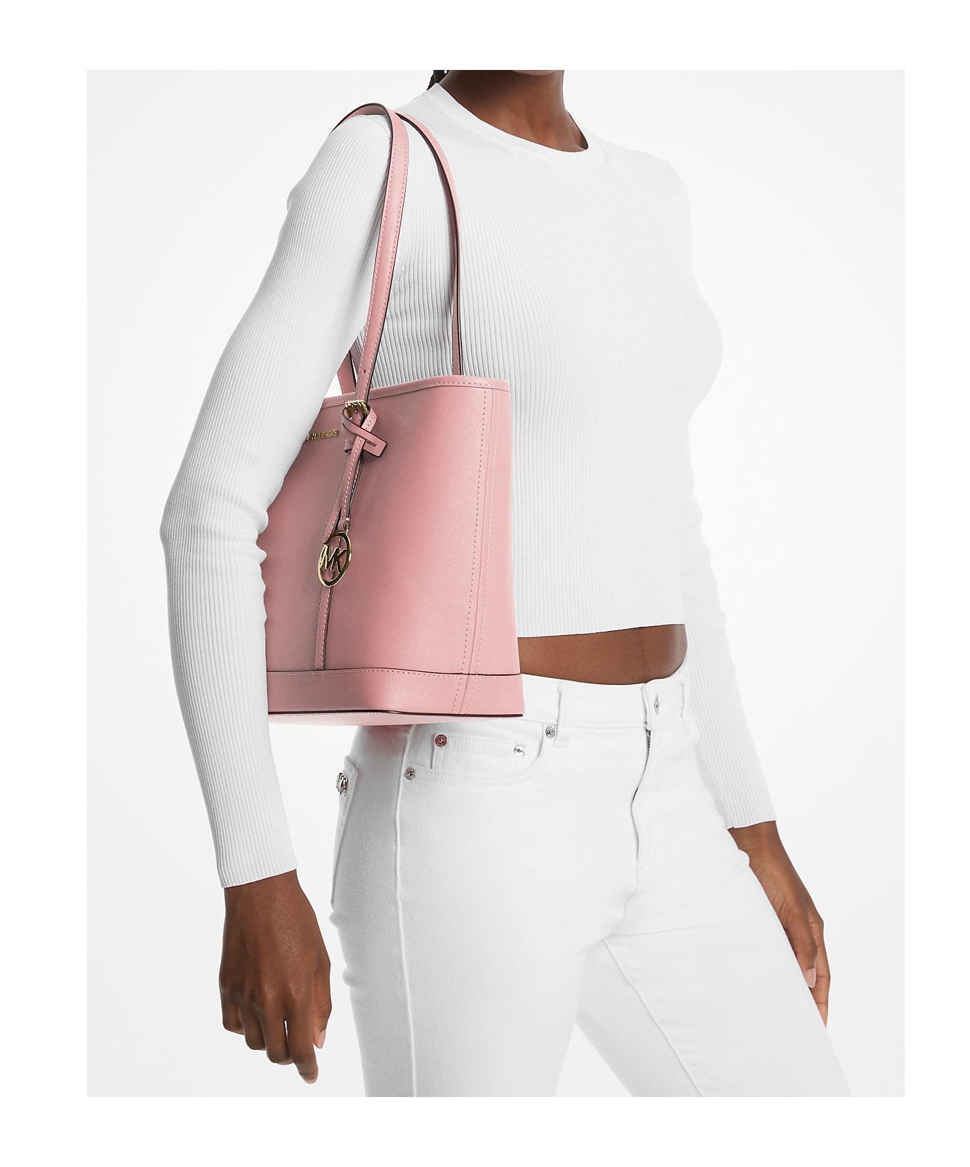 Michael Kors Jet Set Travel Small Handbag In Pink
