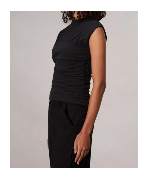 Rag & Bone Mica Banded Combo Top In Black