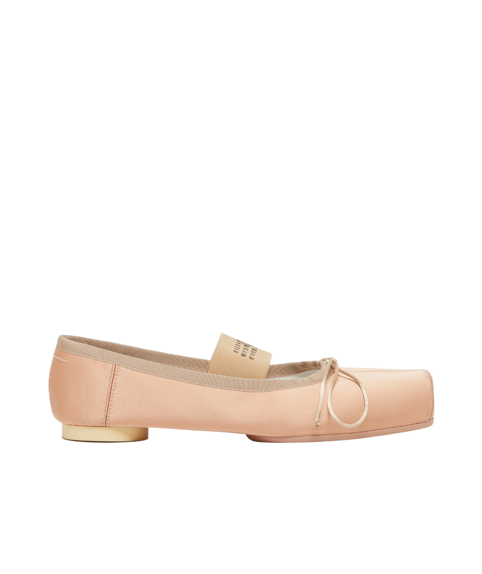 Mm6 Maison Margiela 5mm Ballet Fabric Ballerina Flats In Nude