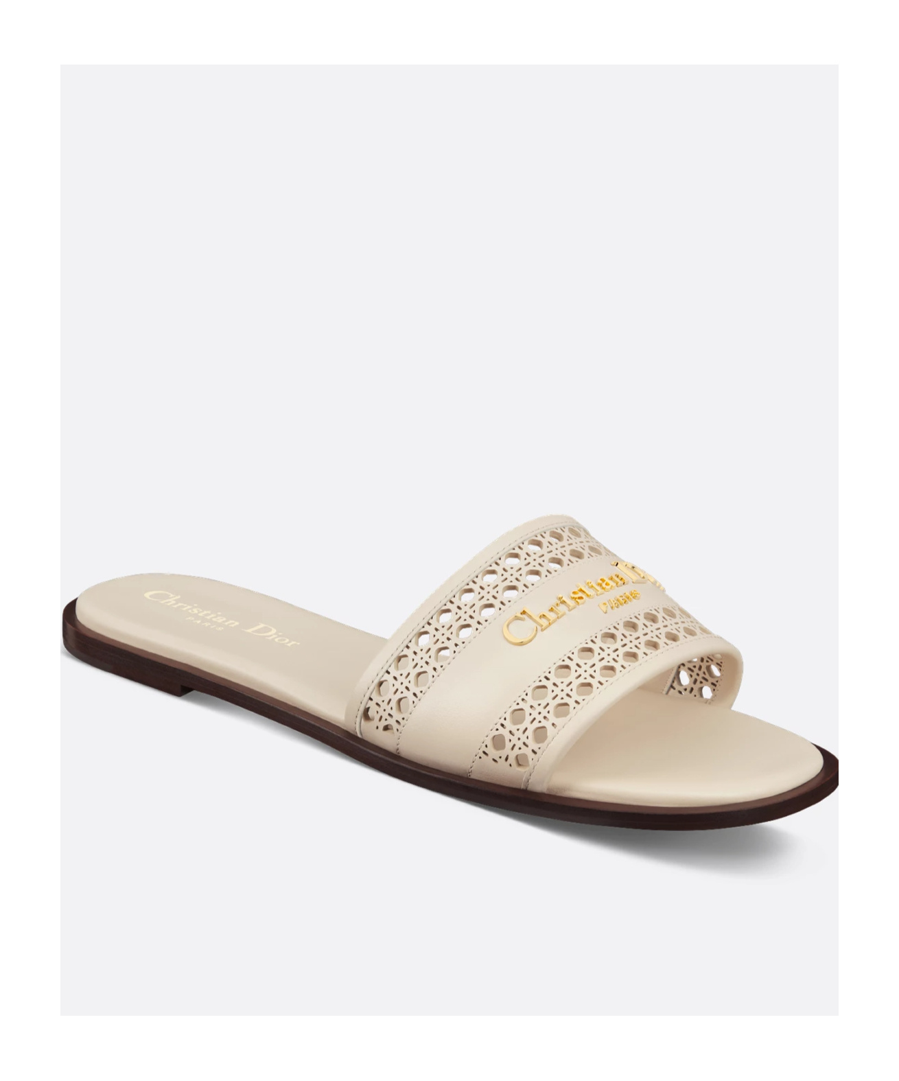 Dior D-lane Slide In Light Biscuit Color