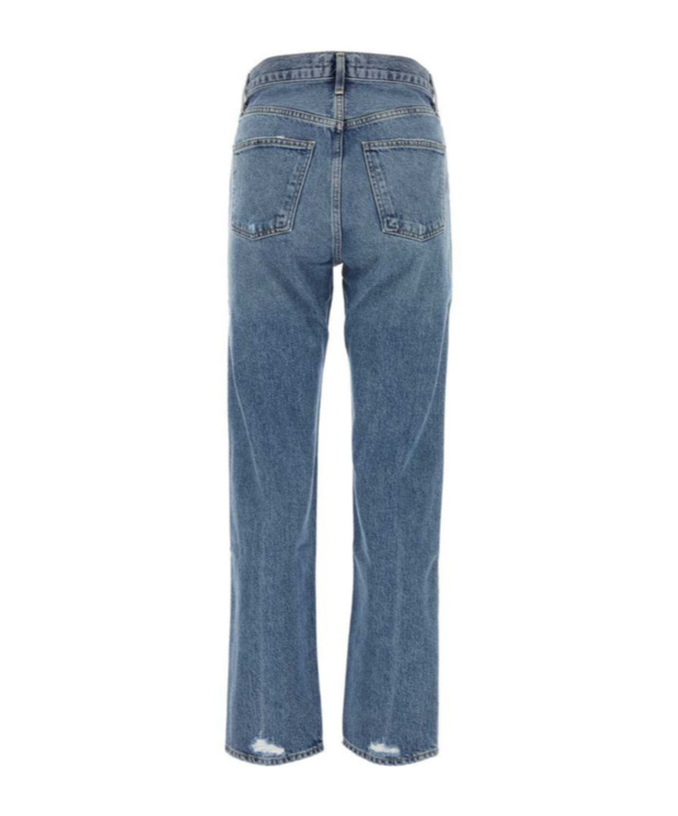 Agolde 90s Pinch Waist Cropped Jeans In Blue