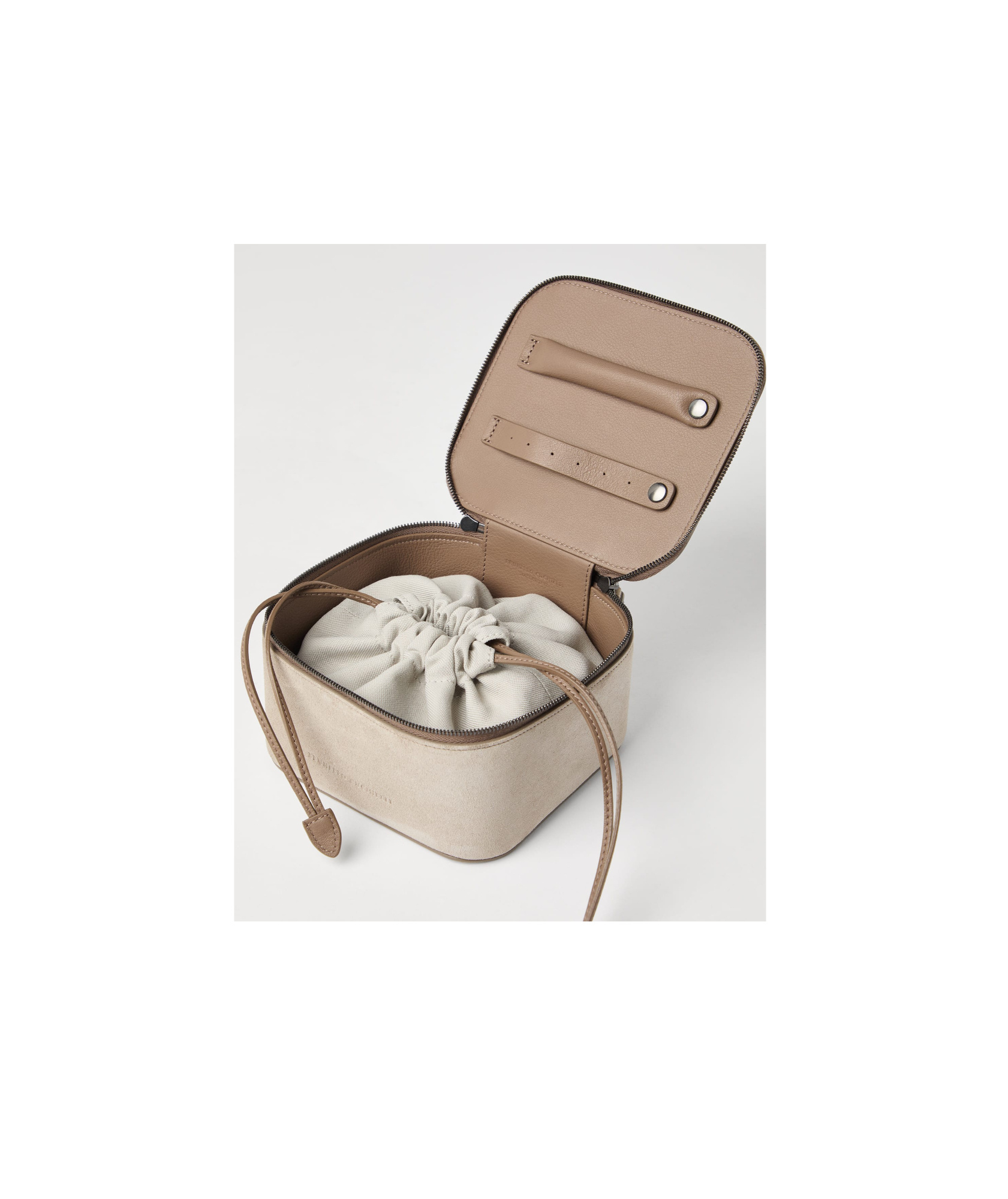 Brunello Cucinelli Zipper Jewelry Box In White