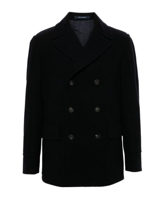 Shop Tagliatore Long-sleeved Coat In Black